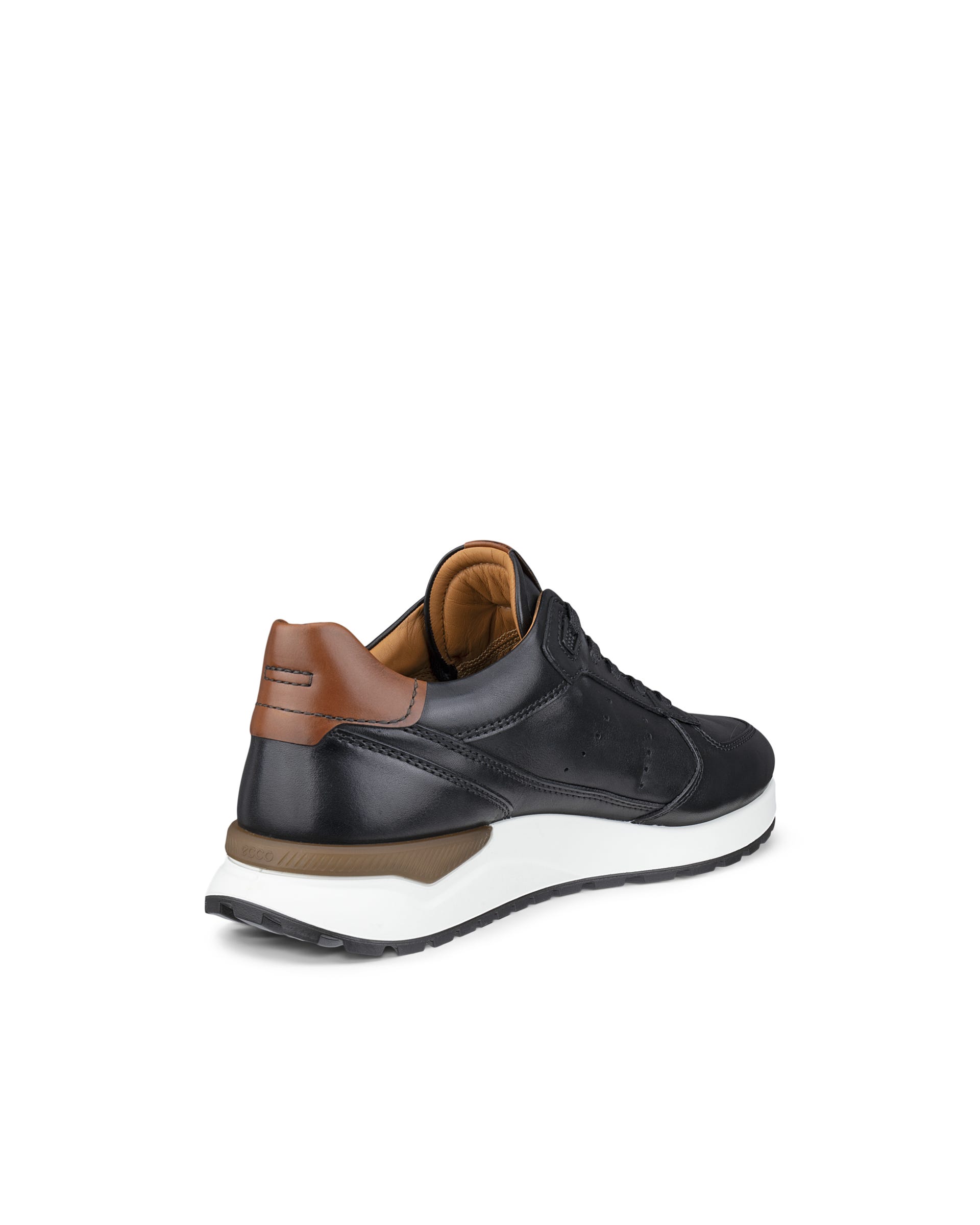 Men's ECCO® ASTIR NEO Leather Sneaker - Black - Back