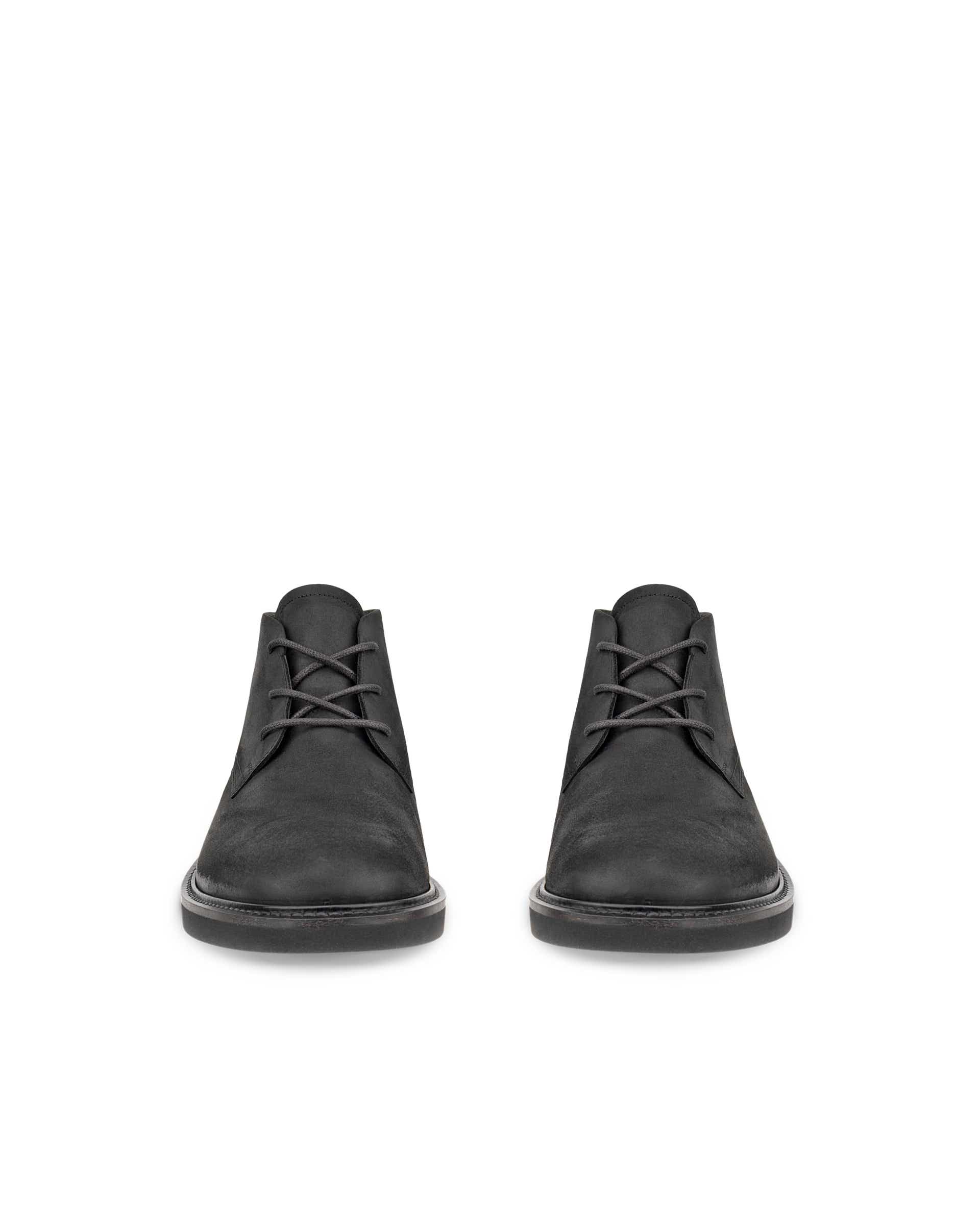 Men's ECCO® Metropole London Nubuck Chukka Boot - Black - Front pair