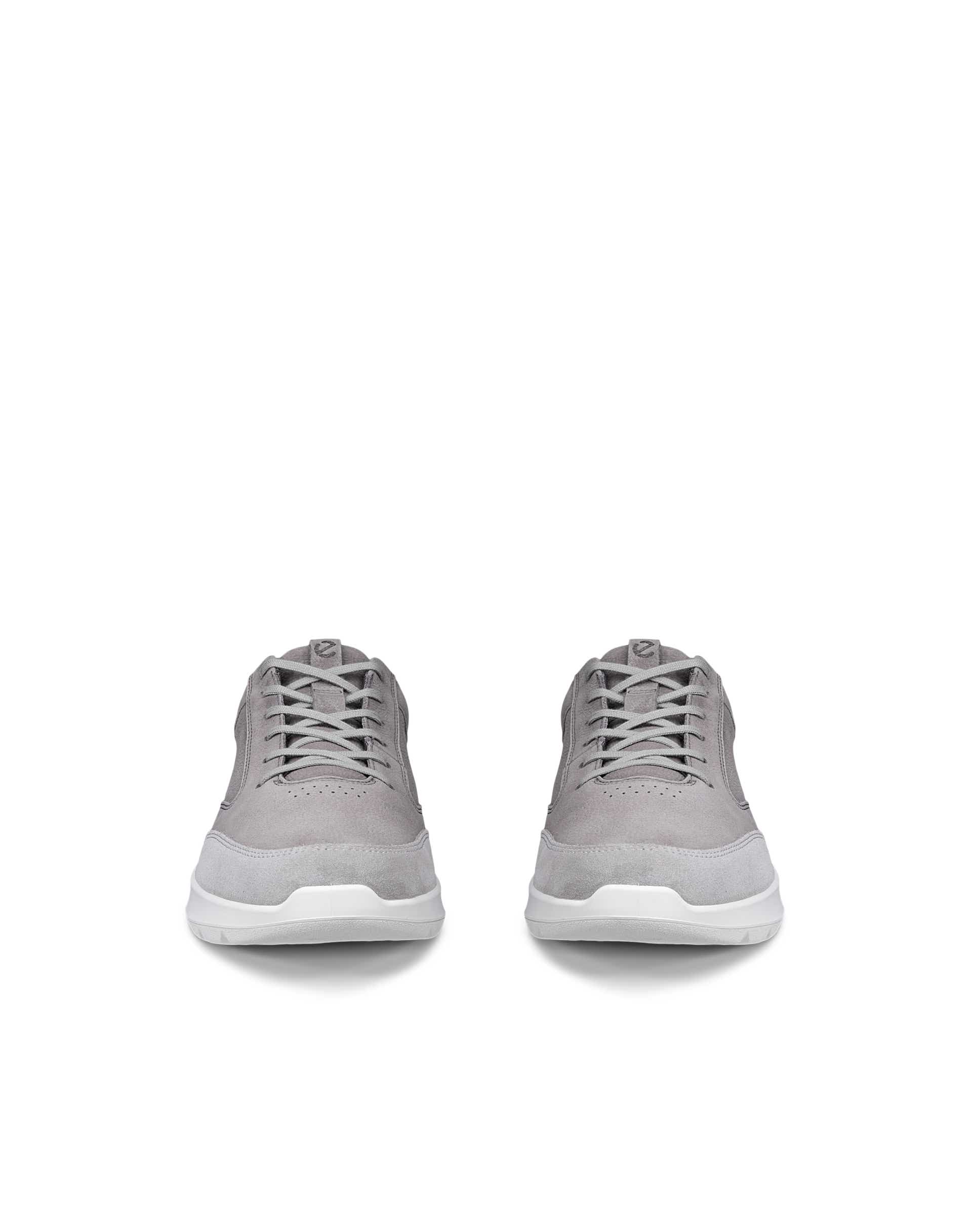 Men's ECCO® CITY STRIDE Nubuck Sneaker - Gray - Front pair
