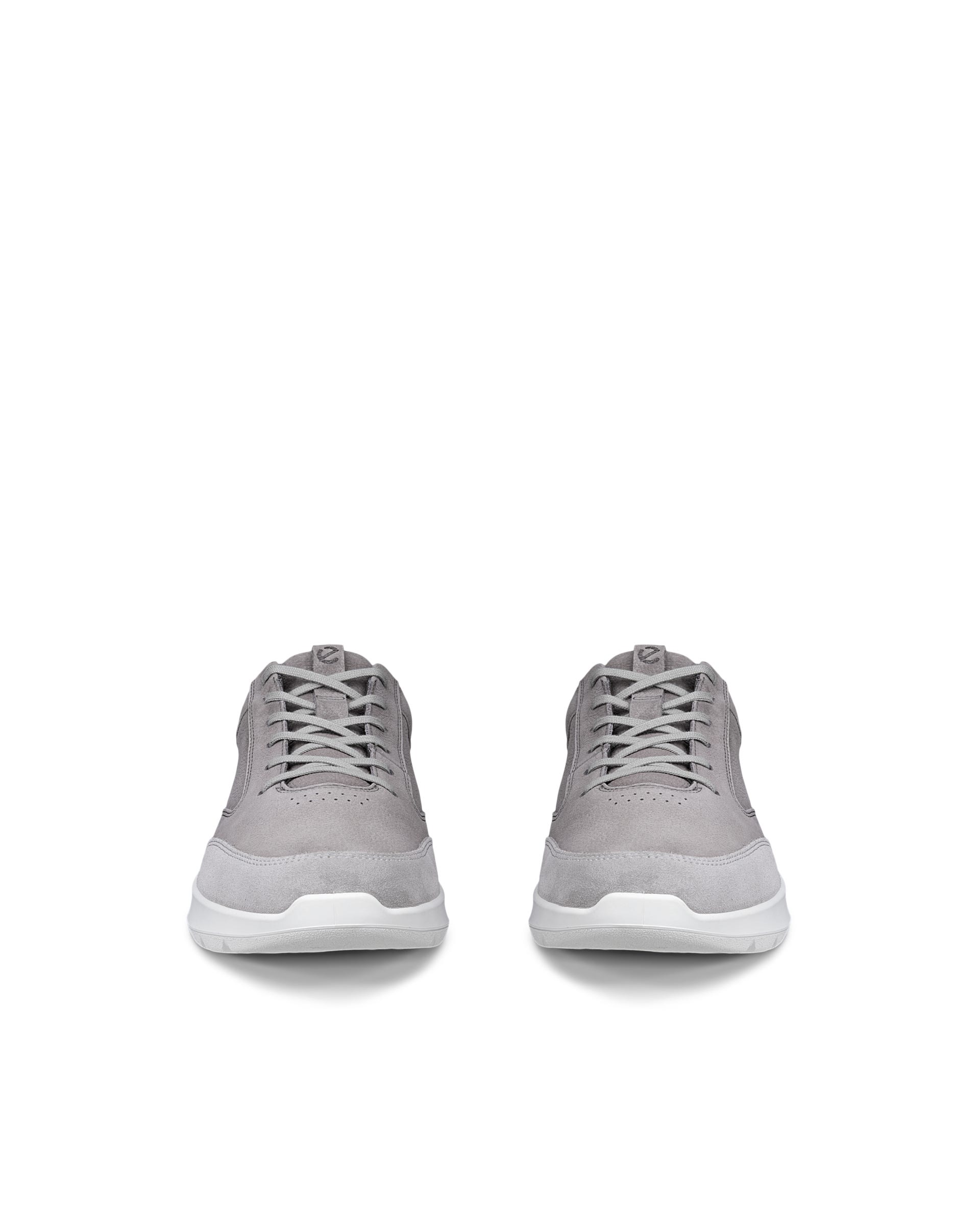 Men's ECCO® CITY STRIDE Nubuck Sneaker - Gray - Front pair