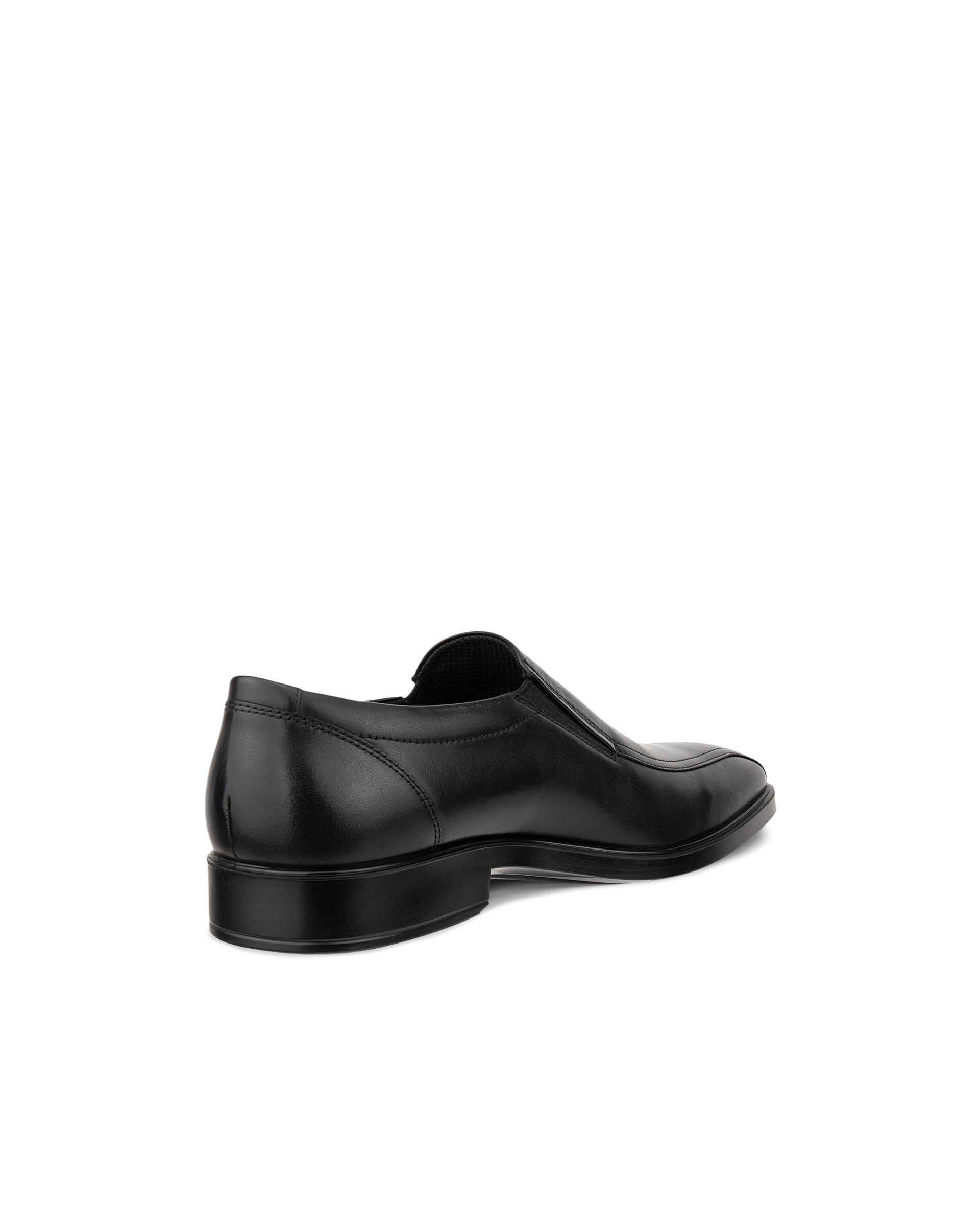 Men's ECCO® Metropole Milan Leather Slip-On Shoe - Black - Back