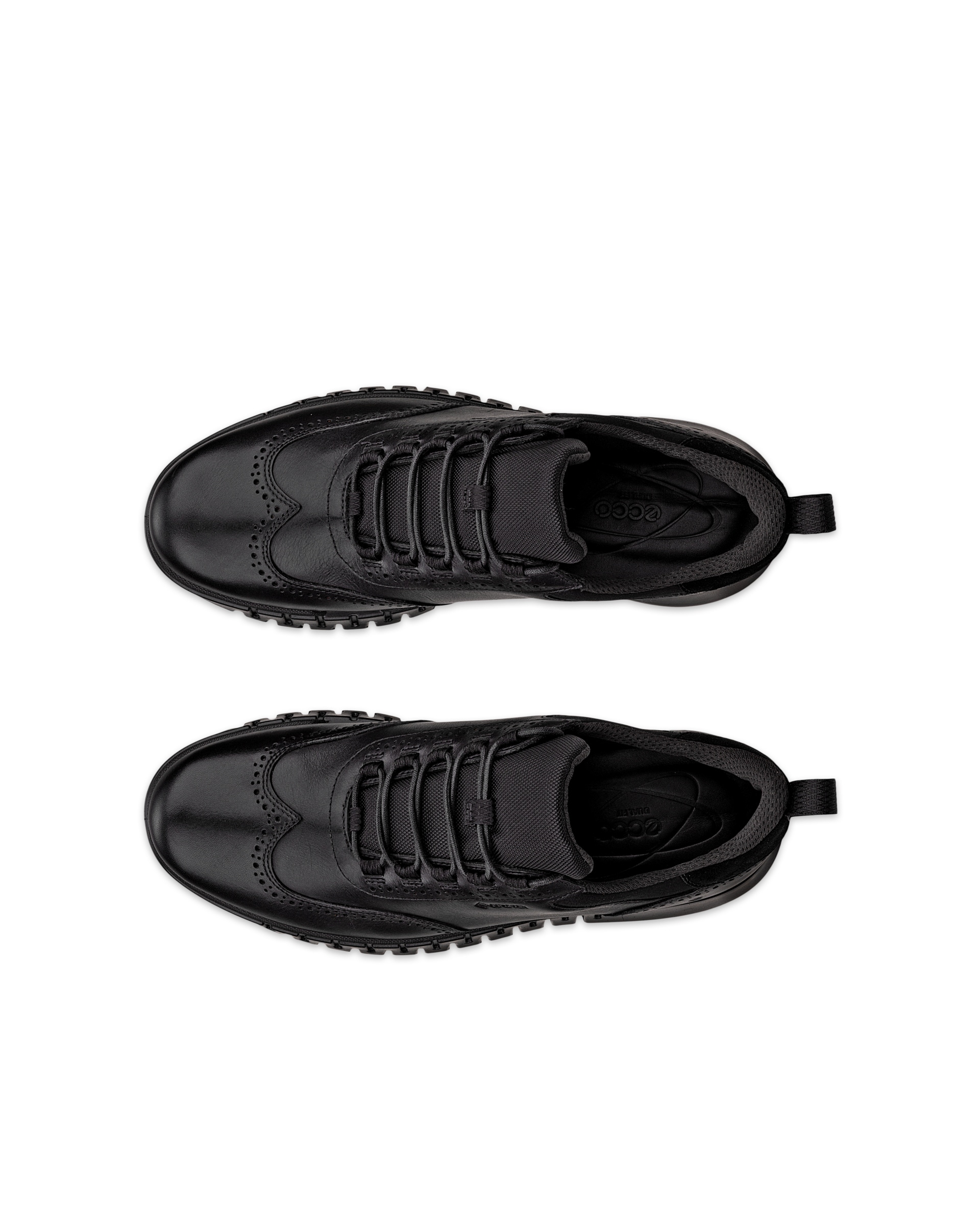 ECCO® GRUUV STUDIO muške kožne cipele Gore-Tex bez vezica - Crna - Top left pair