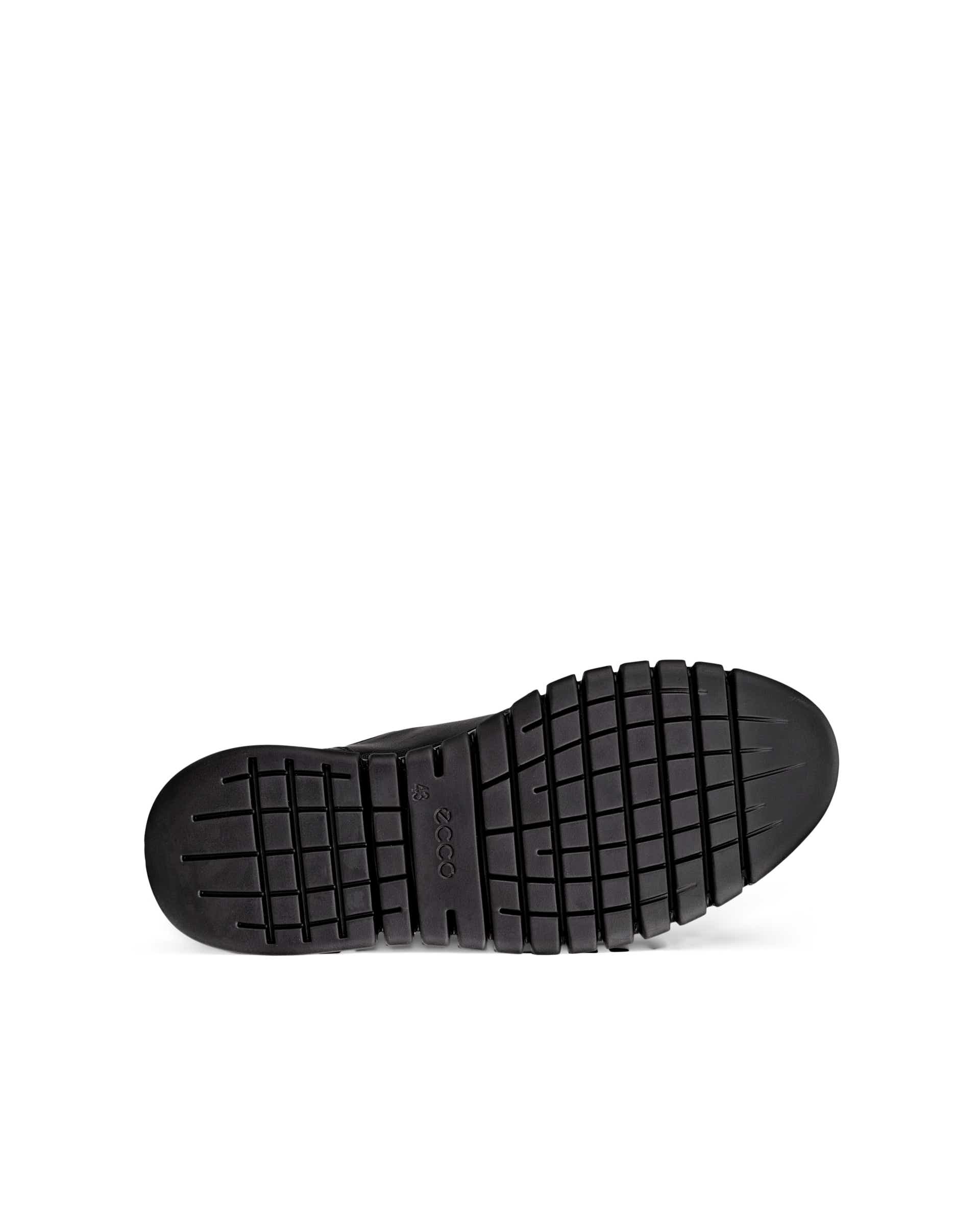 ECCO® GRUUV STUDIO muške kožne cipele Gore-Tex bez vezica - Crna - Sole