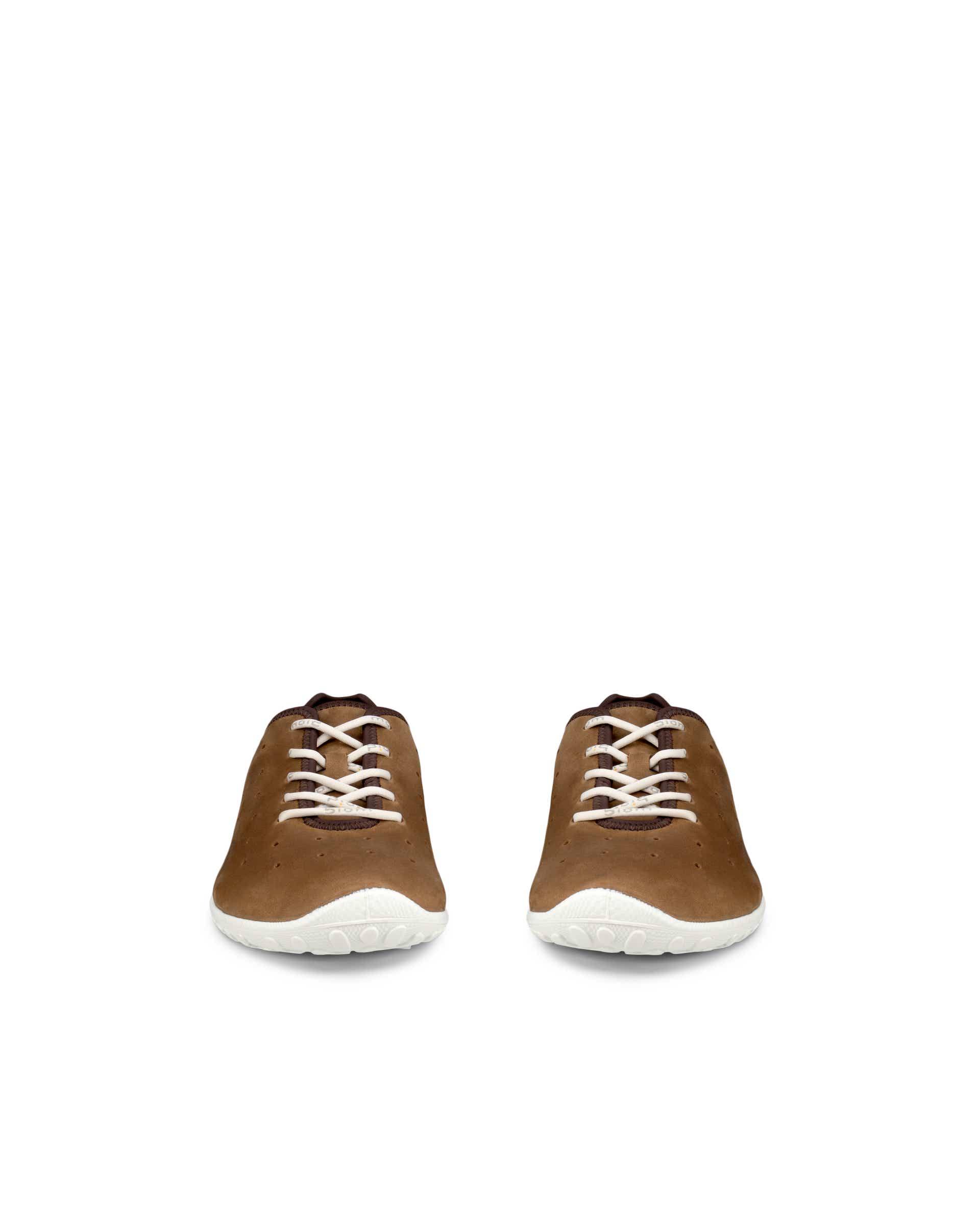 Męskie sznurowane buty z nubuku ECCO® BIOM EVERYDAY - Brązowy - Front pair