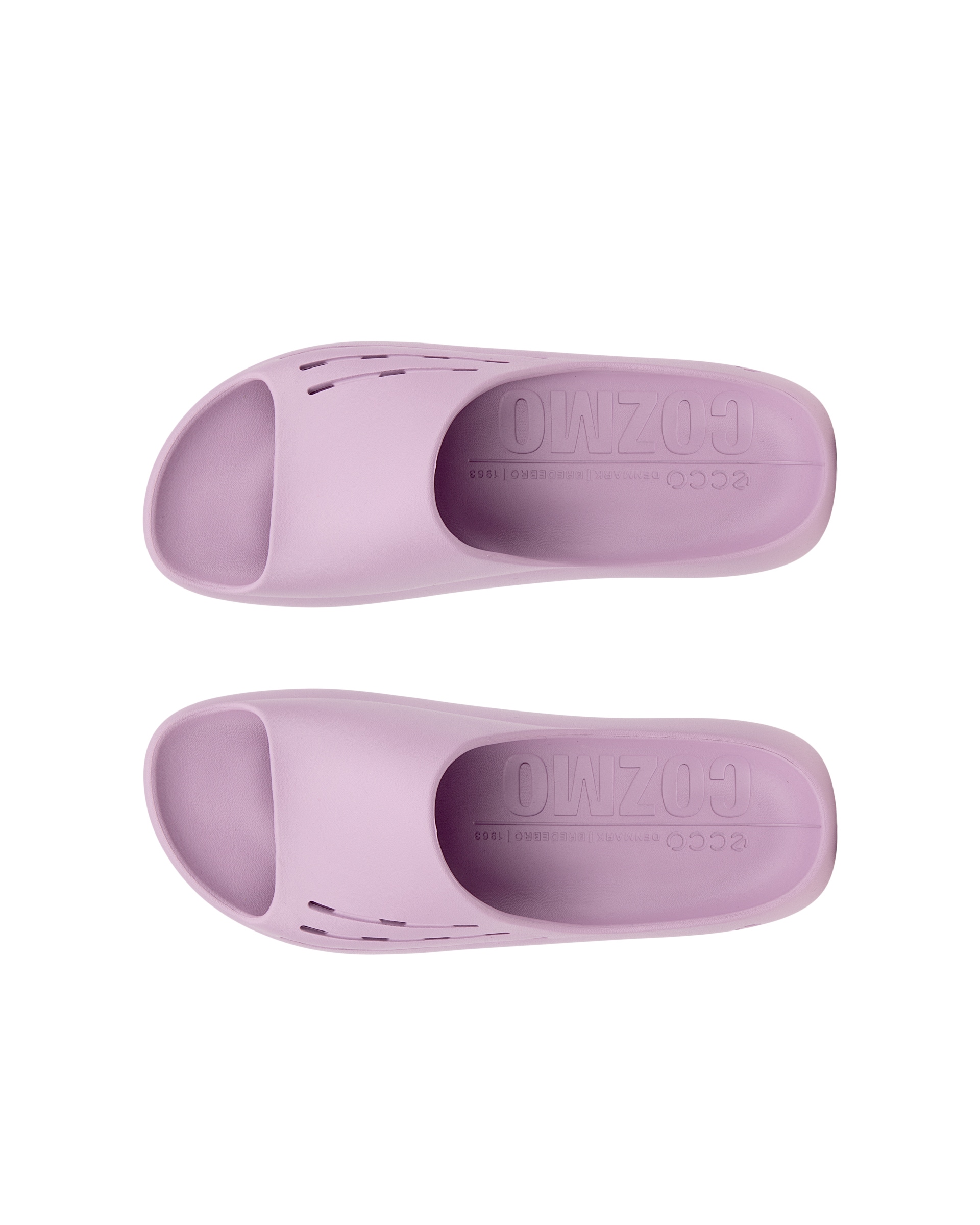 Unisex ECCO® Cozmo E Unisex Slider - Purple - Top left pair