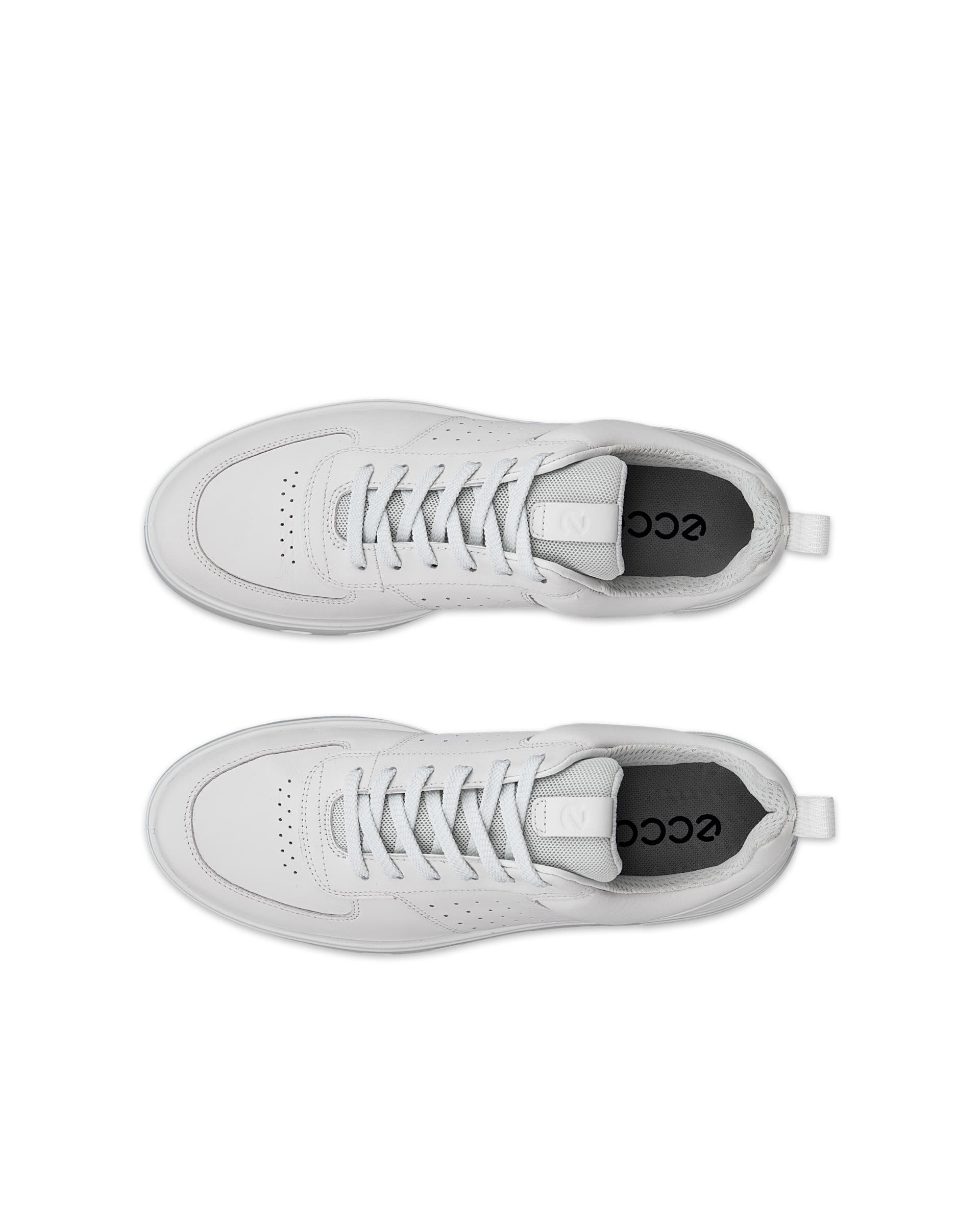 ECCO® Golf Street 720 chaussure de golf en cuir Gore-Tex pour femme - Blanc - Top left pair