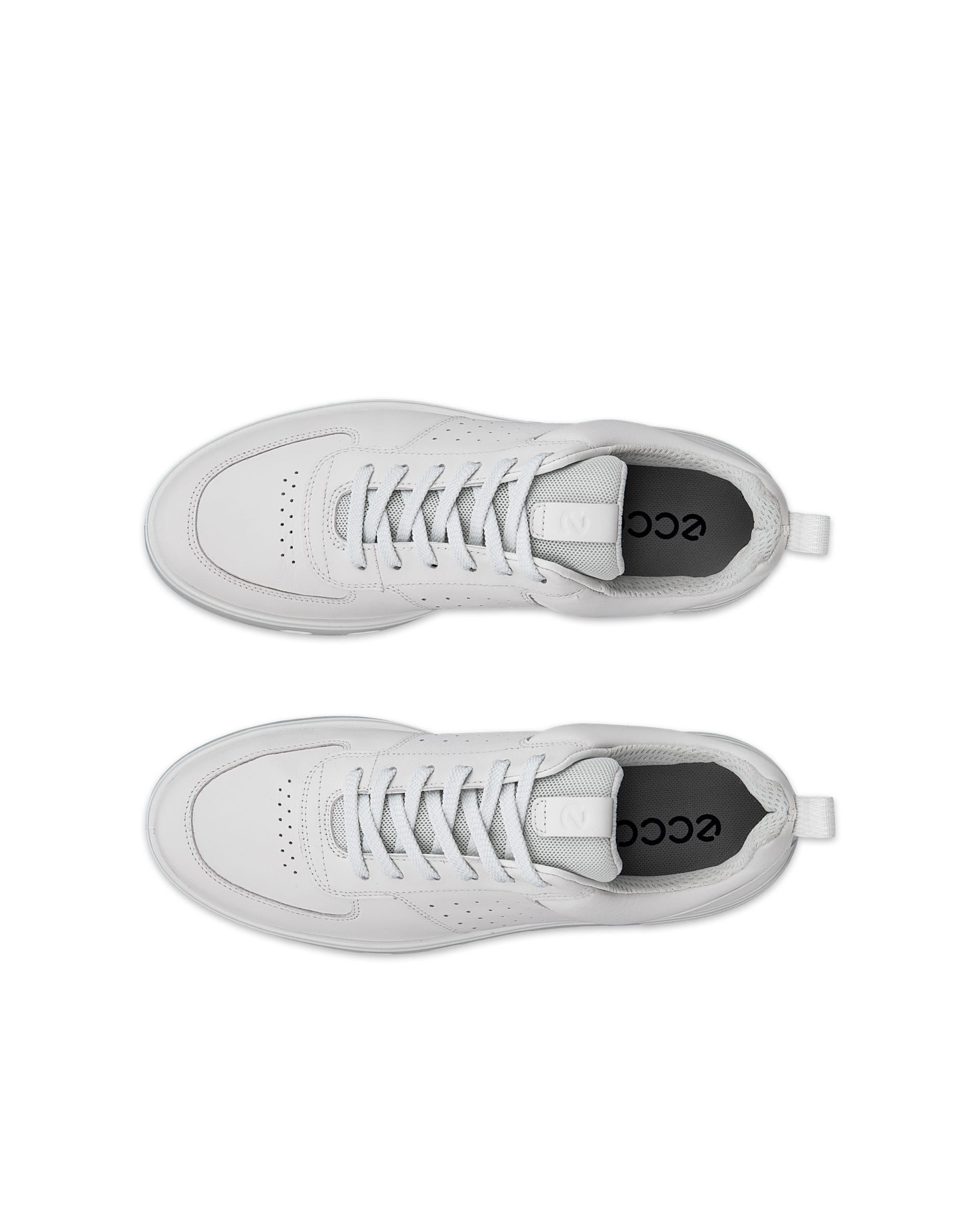 ECCO Golf Street 720 Hybrid ウィメンズ レザーGore-Texゴルフシューズ - ホワイト - Top left pair