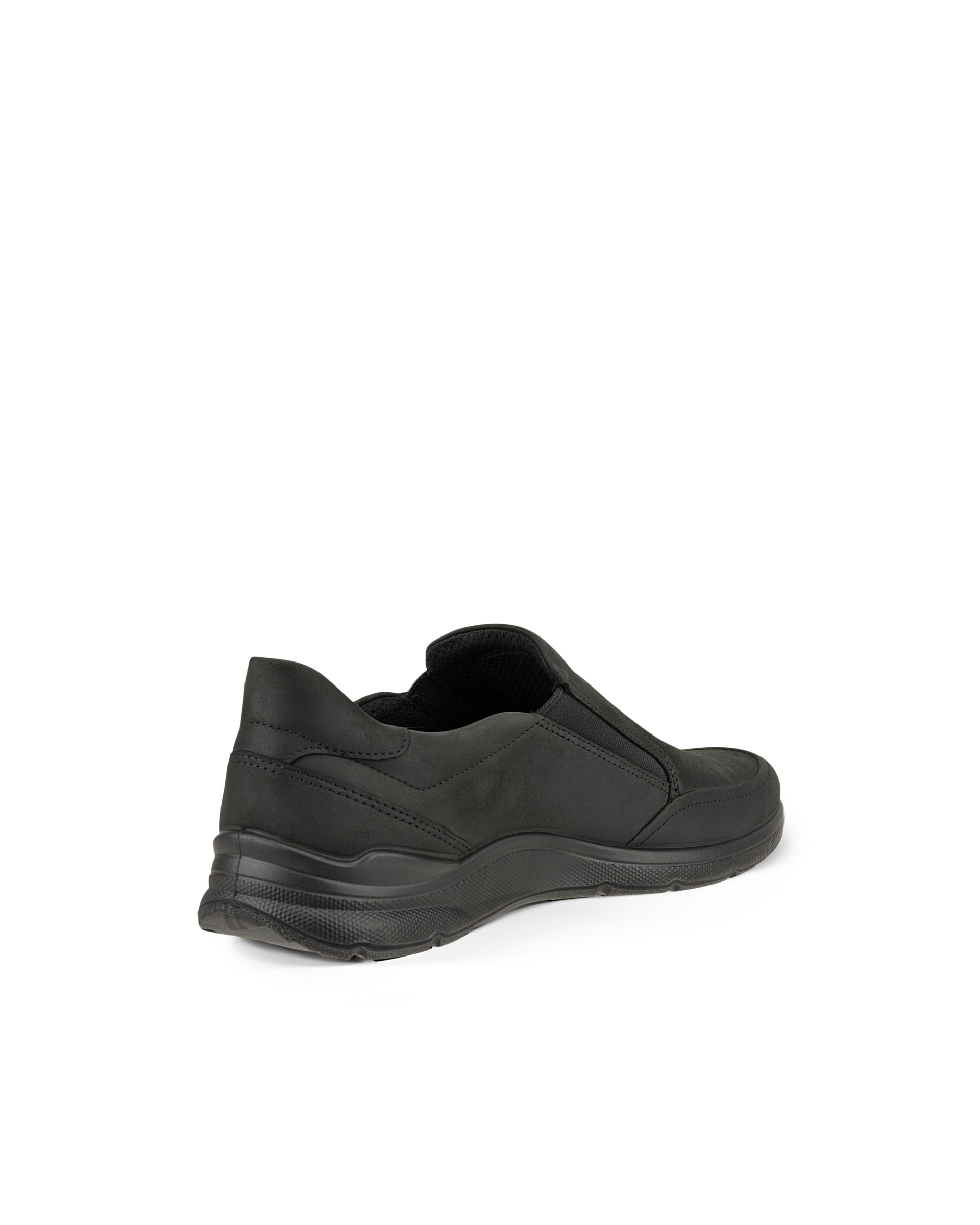 ECCO® Irving chaussures sans lacet en nubuck pour homme - Noir - Back