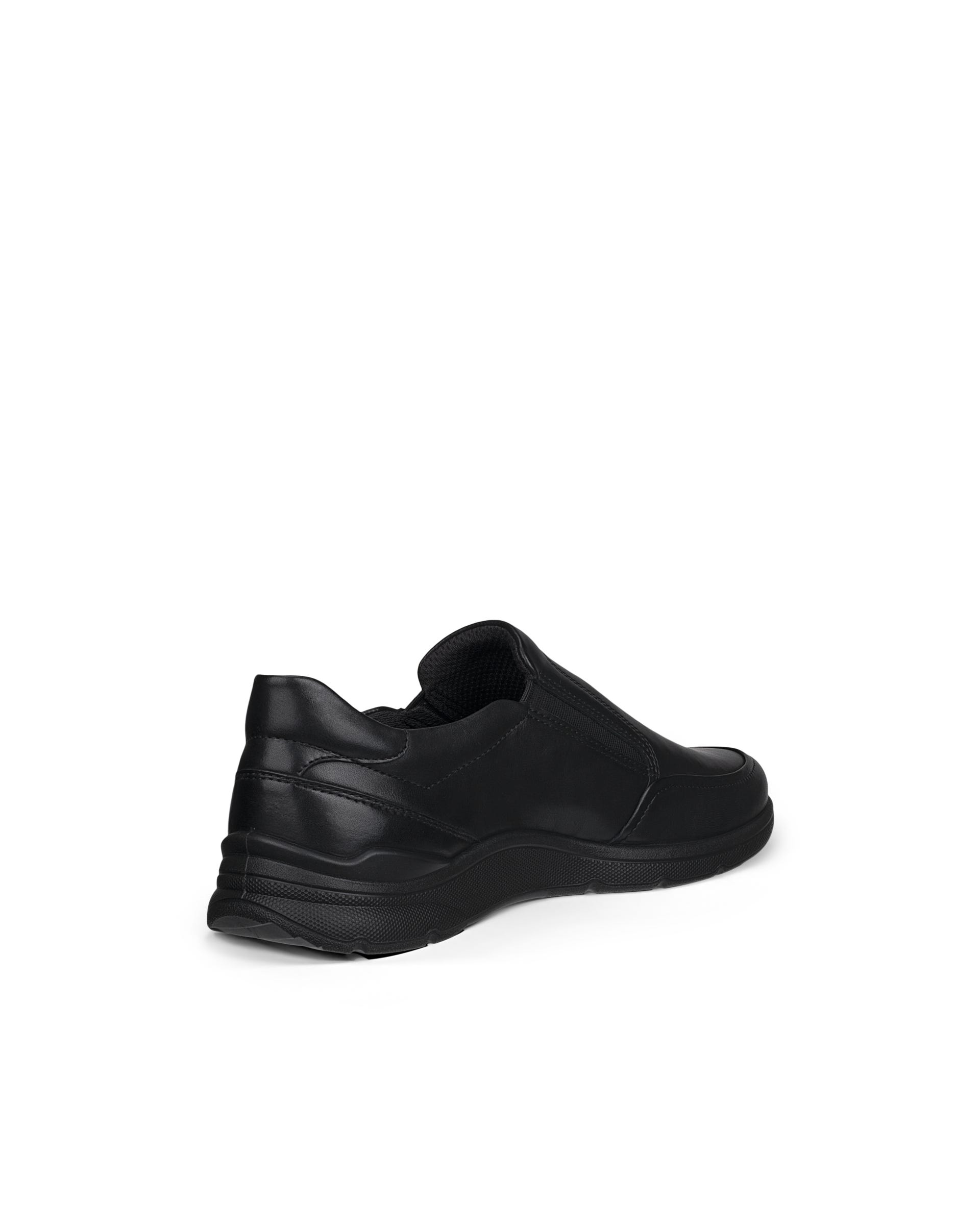 Zapatillas de nobuk sin cordones ECCO® IRVING para hombre - Negro - Outside