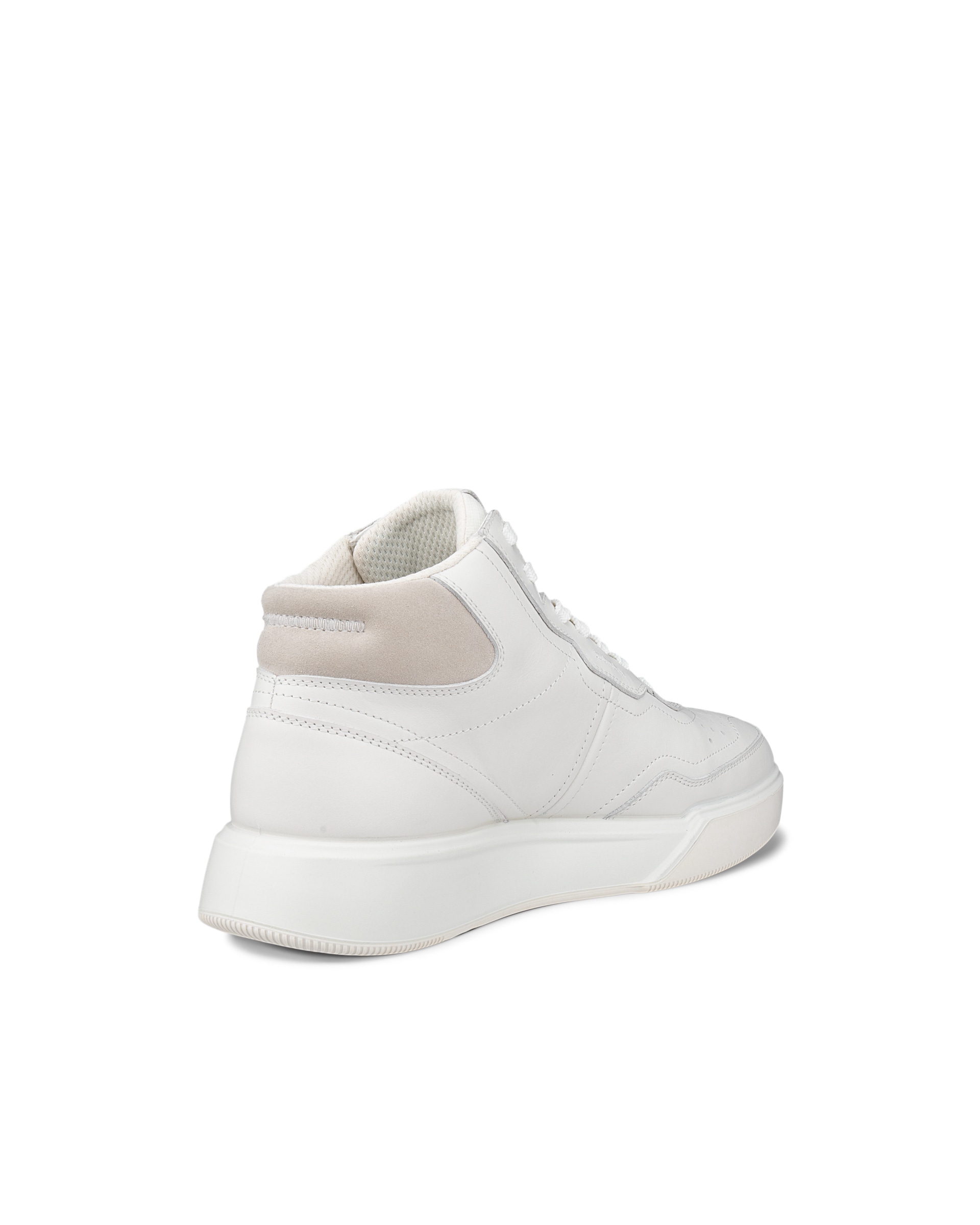 ECCO® STREET COURT dames hoge sneaker in leer - Wit - Back