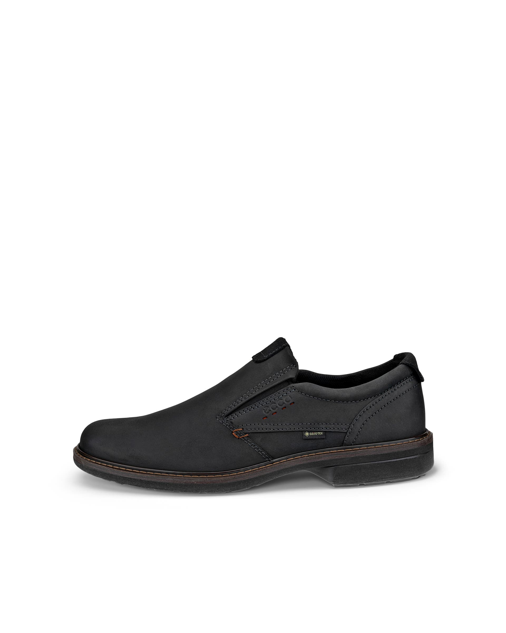 ECCO® Turn férfi Gore-Tex belebújós bőrcipő - Fekete - Outside