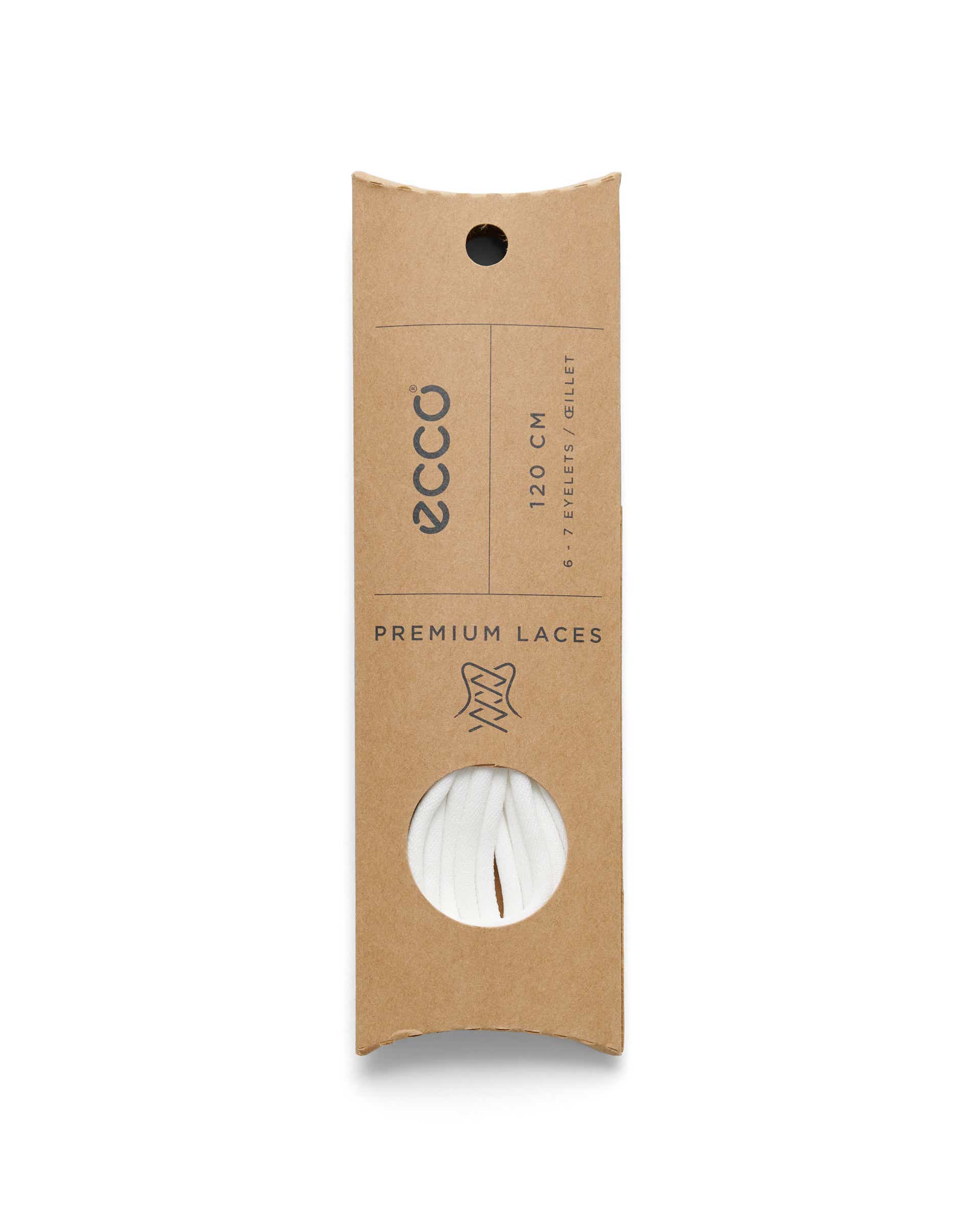 ECCO® Sporty Round sportos kerek cipőfűző - Fehér - Detail-2