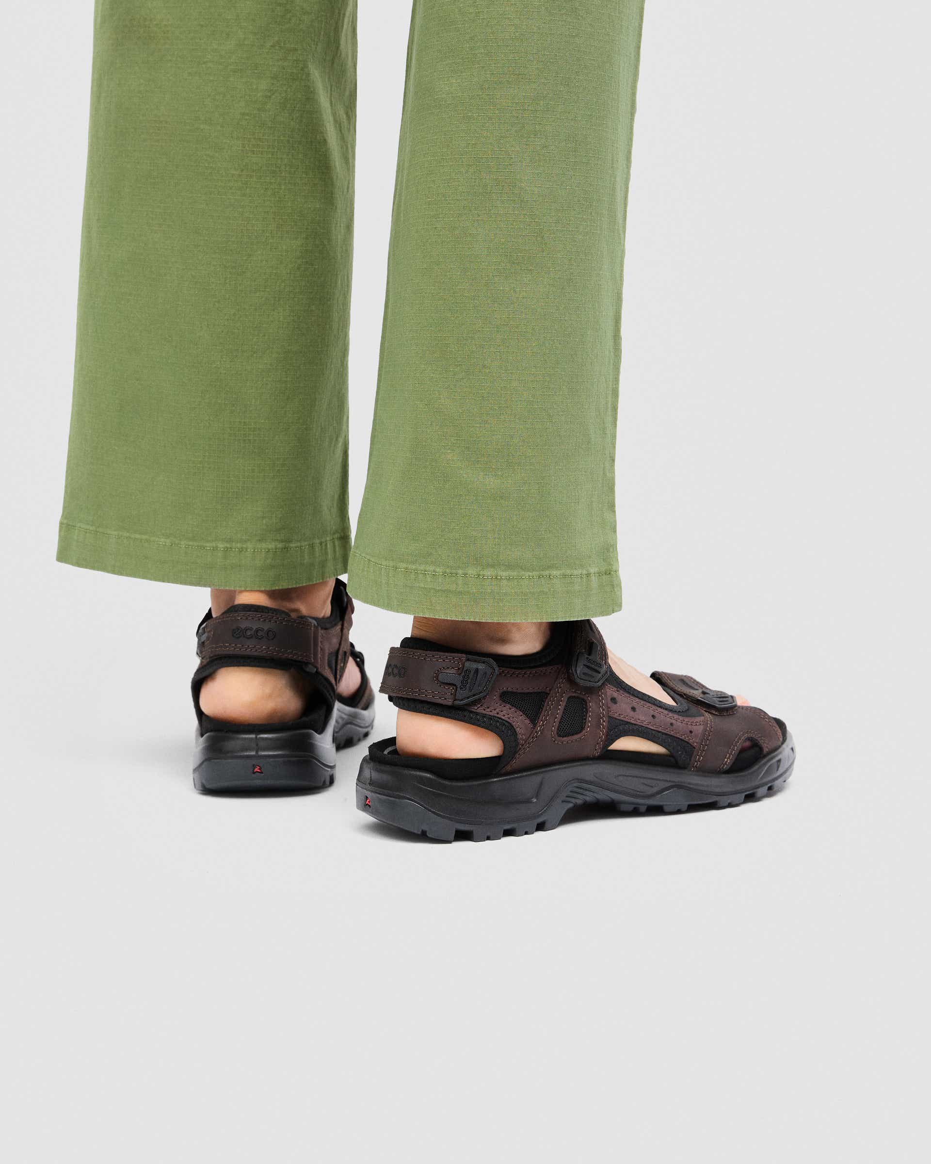 Men's ECCO® Offroad Nubuck Outdoor Sandal - Brown - Lifestyle image-1