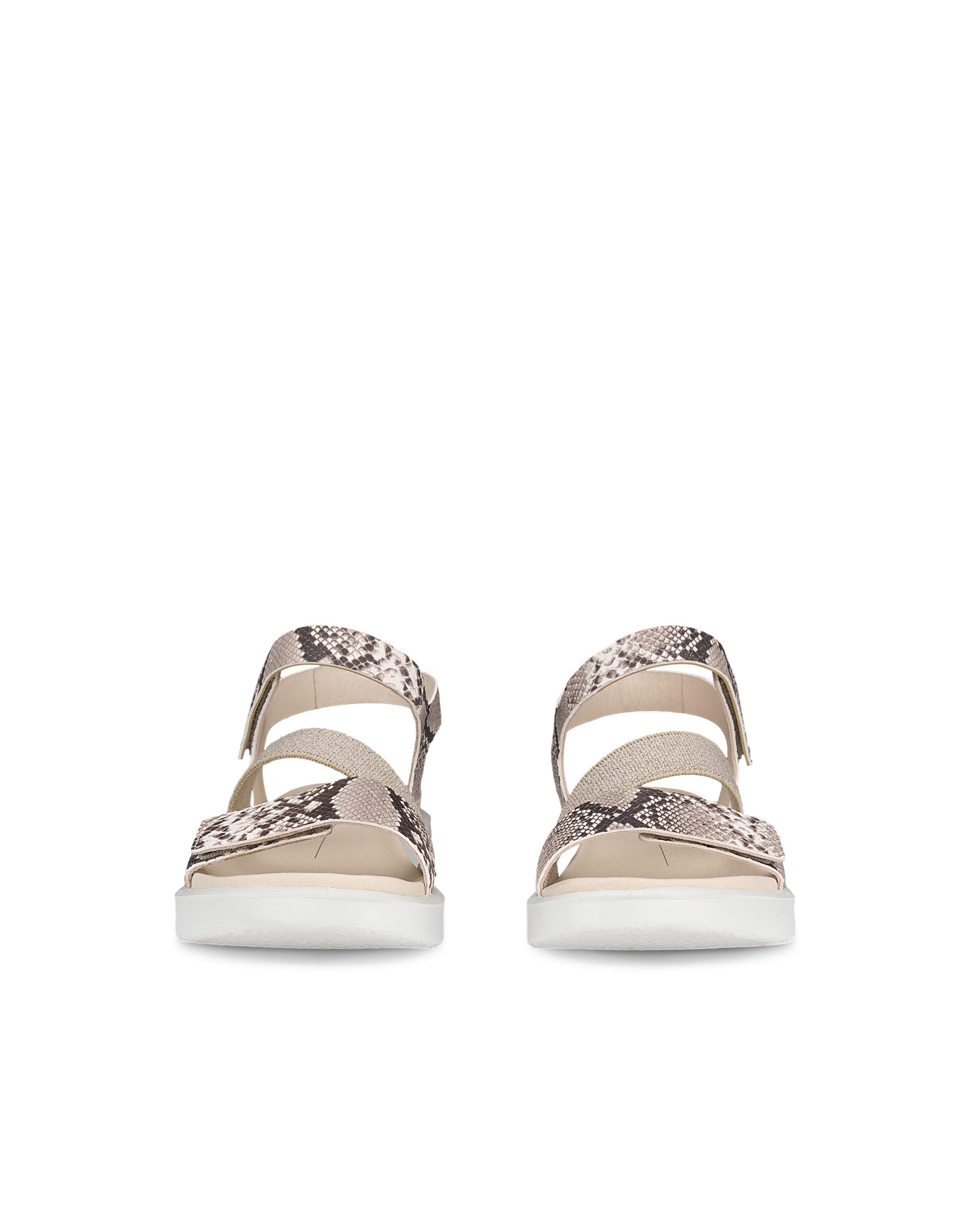 Dámské kožené ploché sandály ECCO® Flowt - Béžová - Front pair