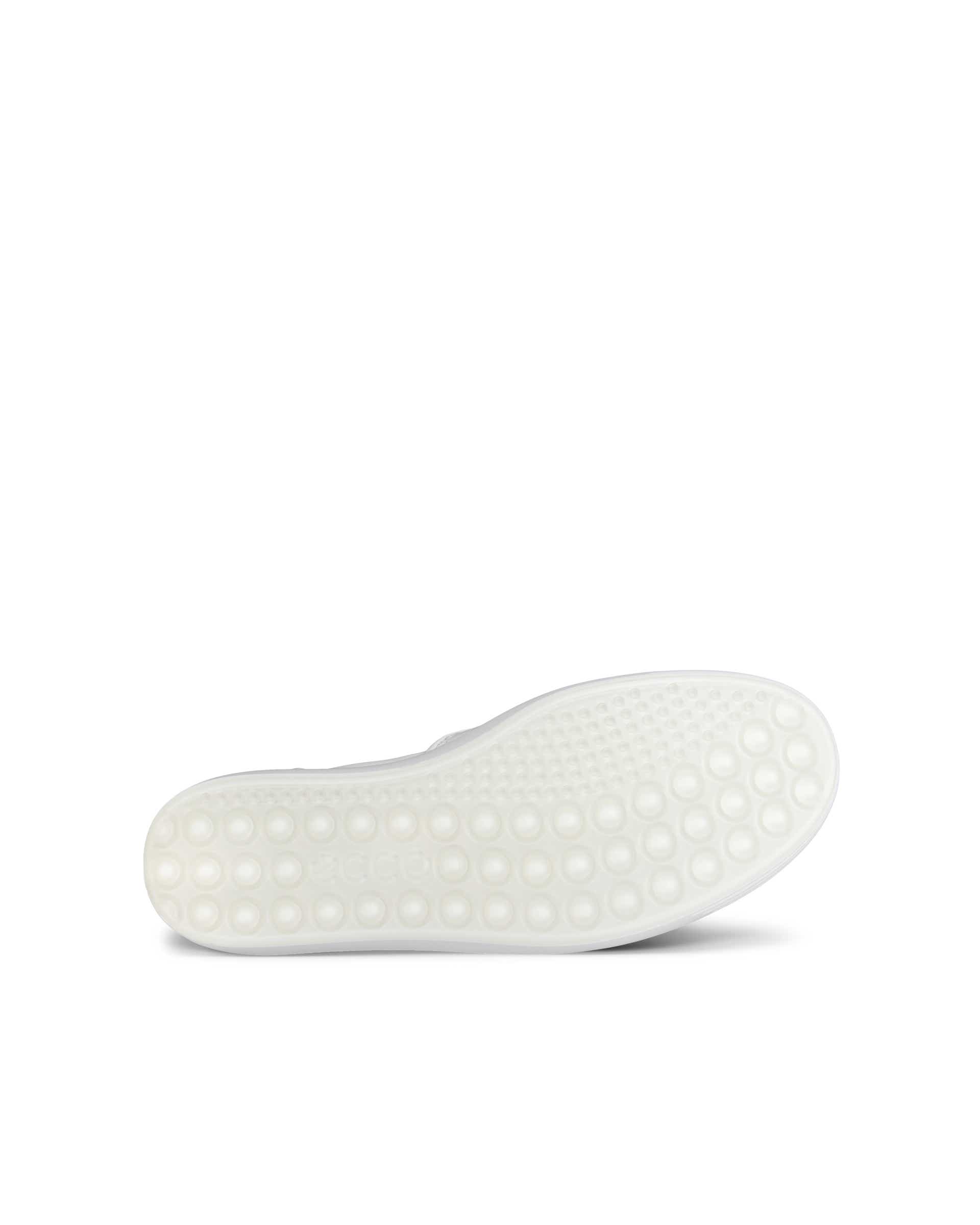 Women's ECCO® Soft 7 Woven Leather Slip-On - White - Sole