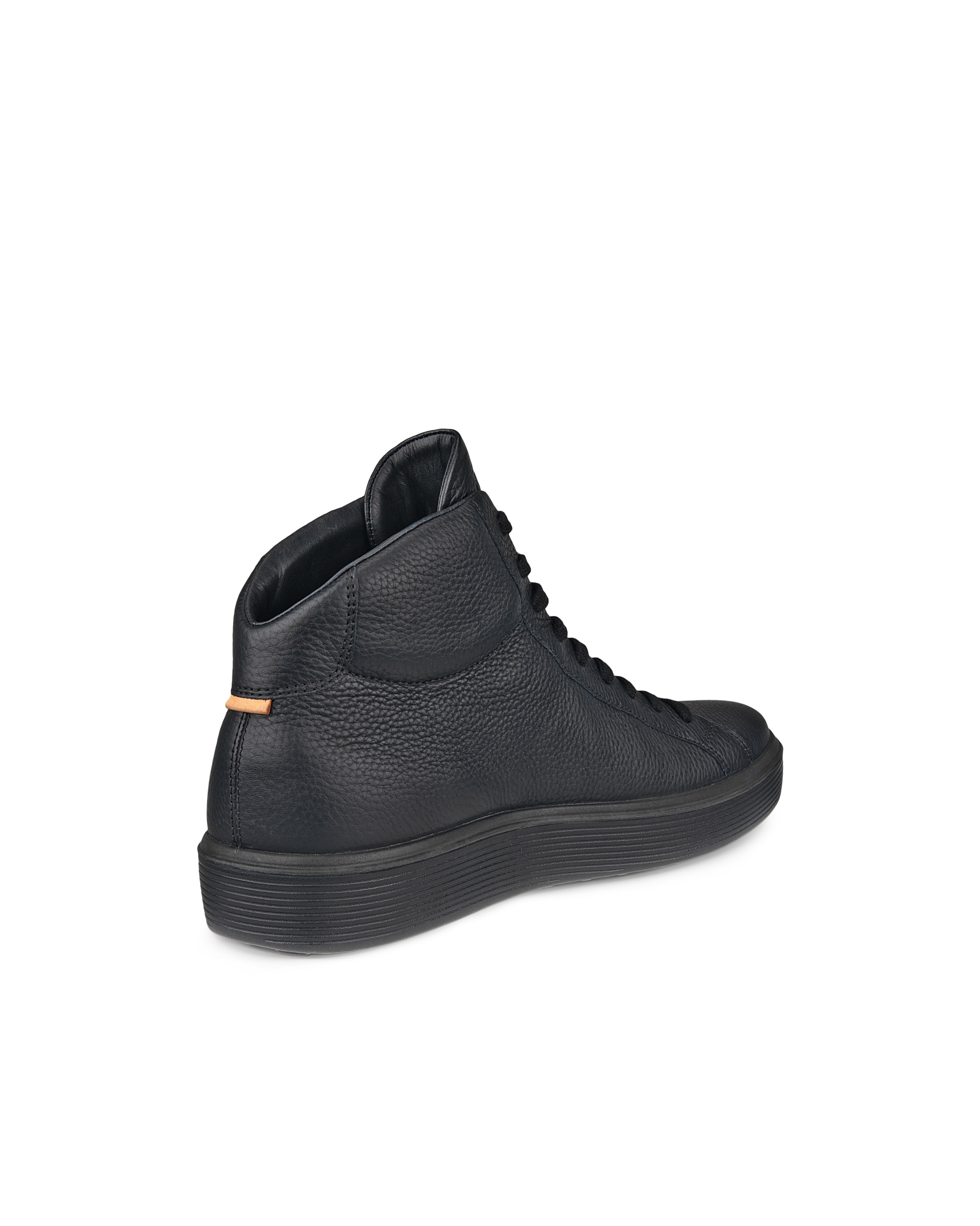 ECCO Soft 60 メンズ レザーハイカットスニーカー | ブラック