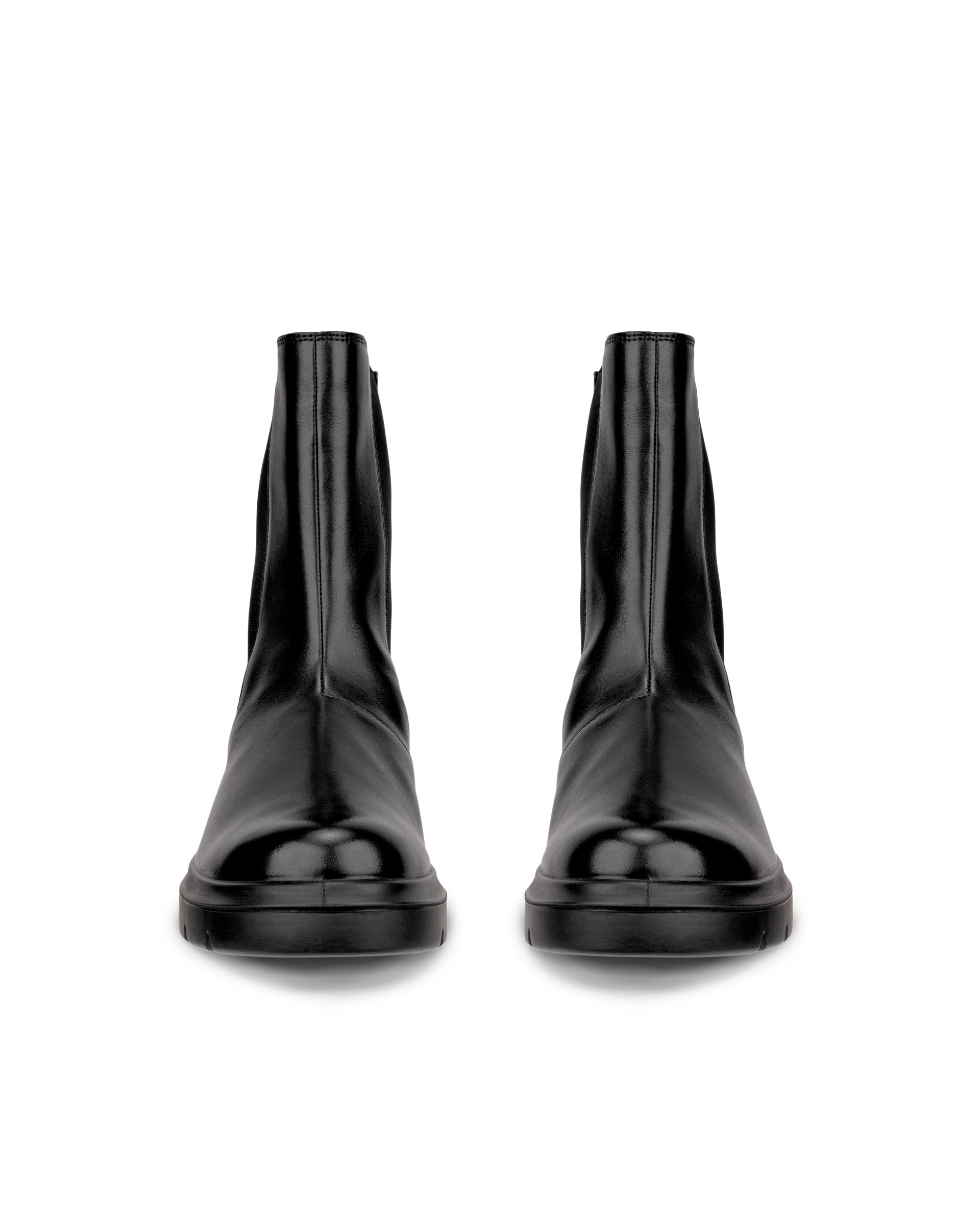 Women's ECCOยฎ Nouvelle Leather Chelsea Boot - Black - Front pair