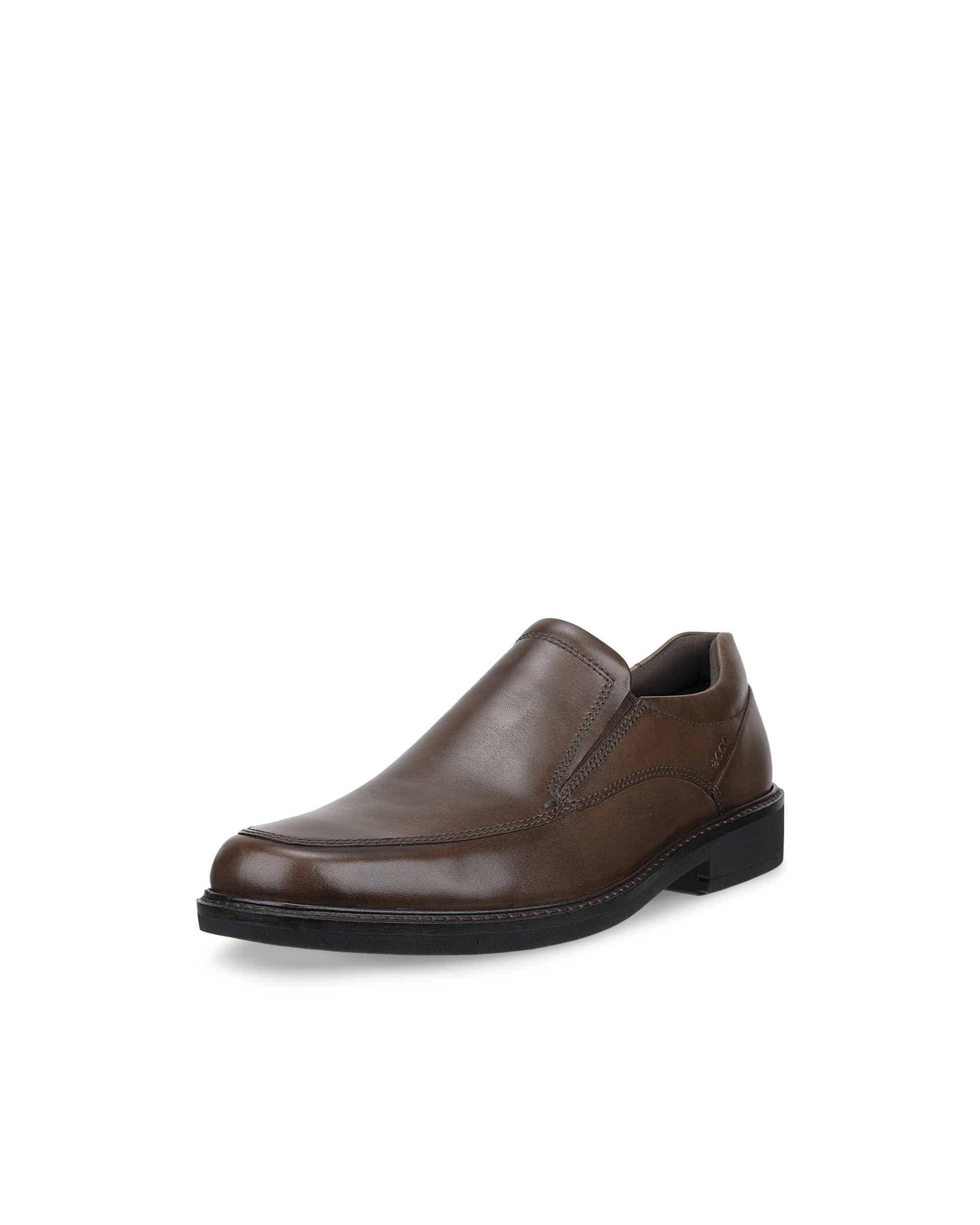 Men's ECCO® Holton Leather Slip-On Shoe - Brown - Main