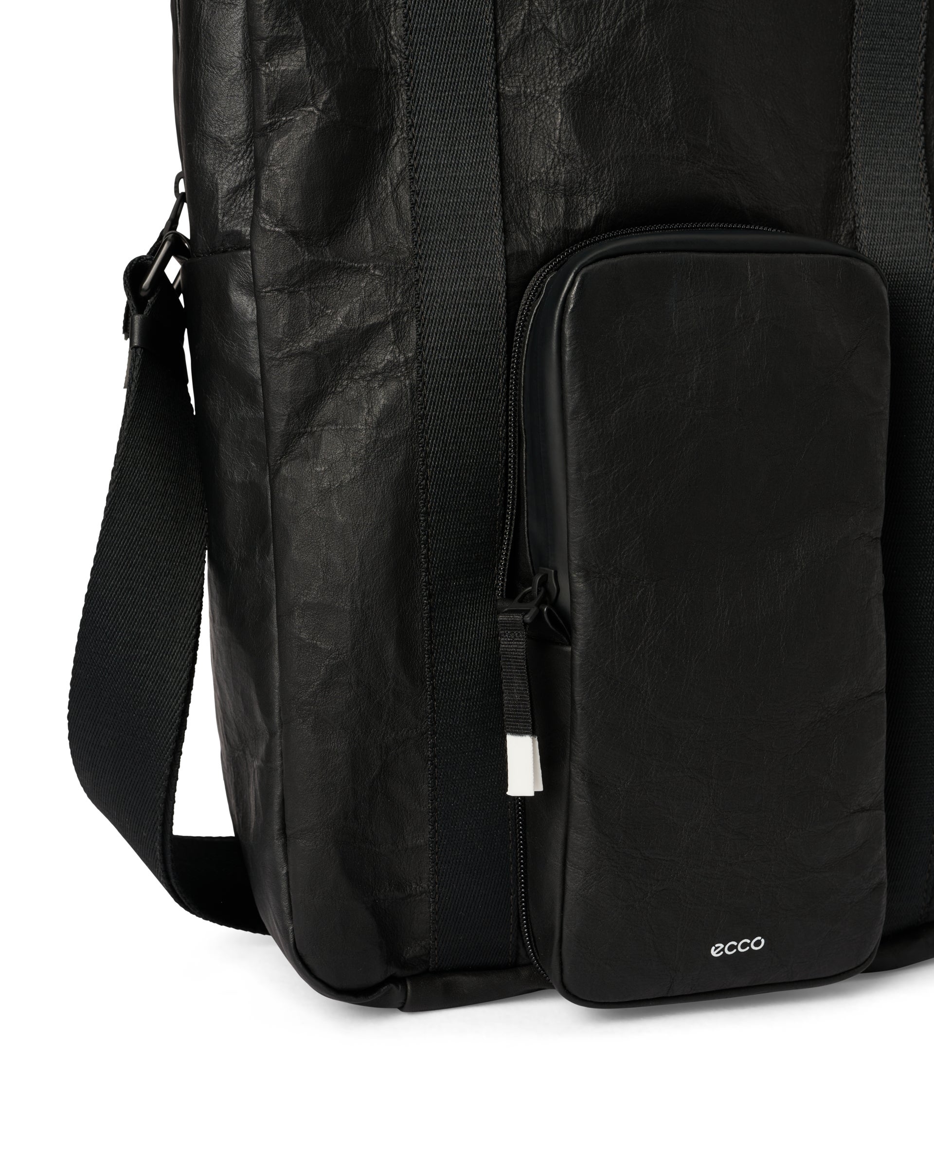 Kožená taška tote ECCO® - Čierna - Detail-1