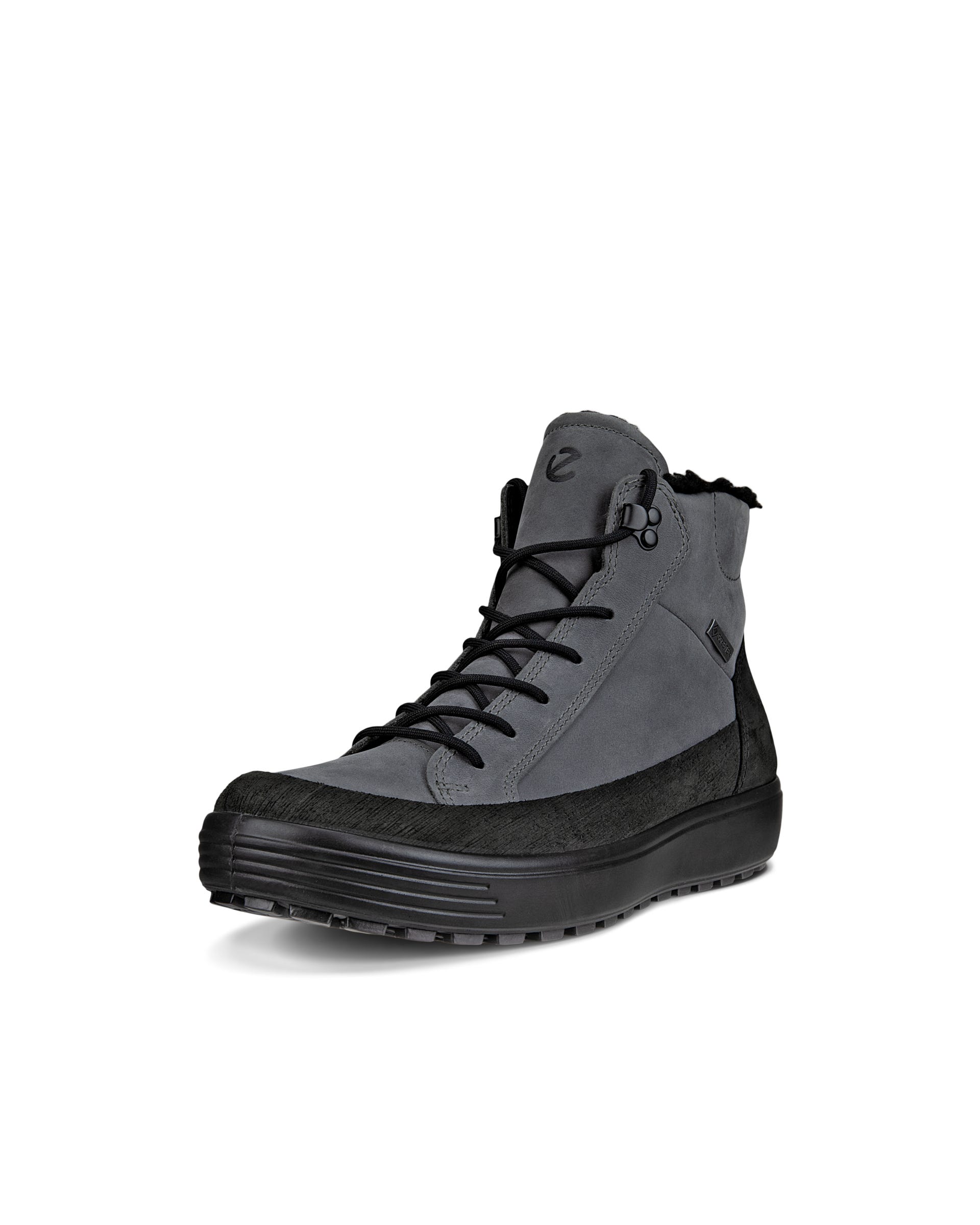 eccoブーツ Soft 7 TRED GTX High 42(26cm) ECCO Soft 7 Tred メンズ ヌバックGore-Texミッドカットブーツ | グレー