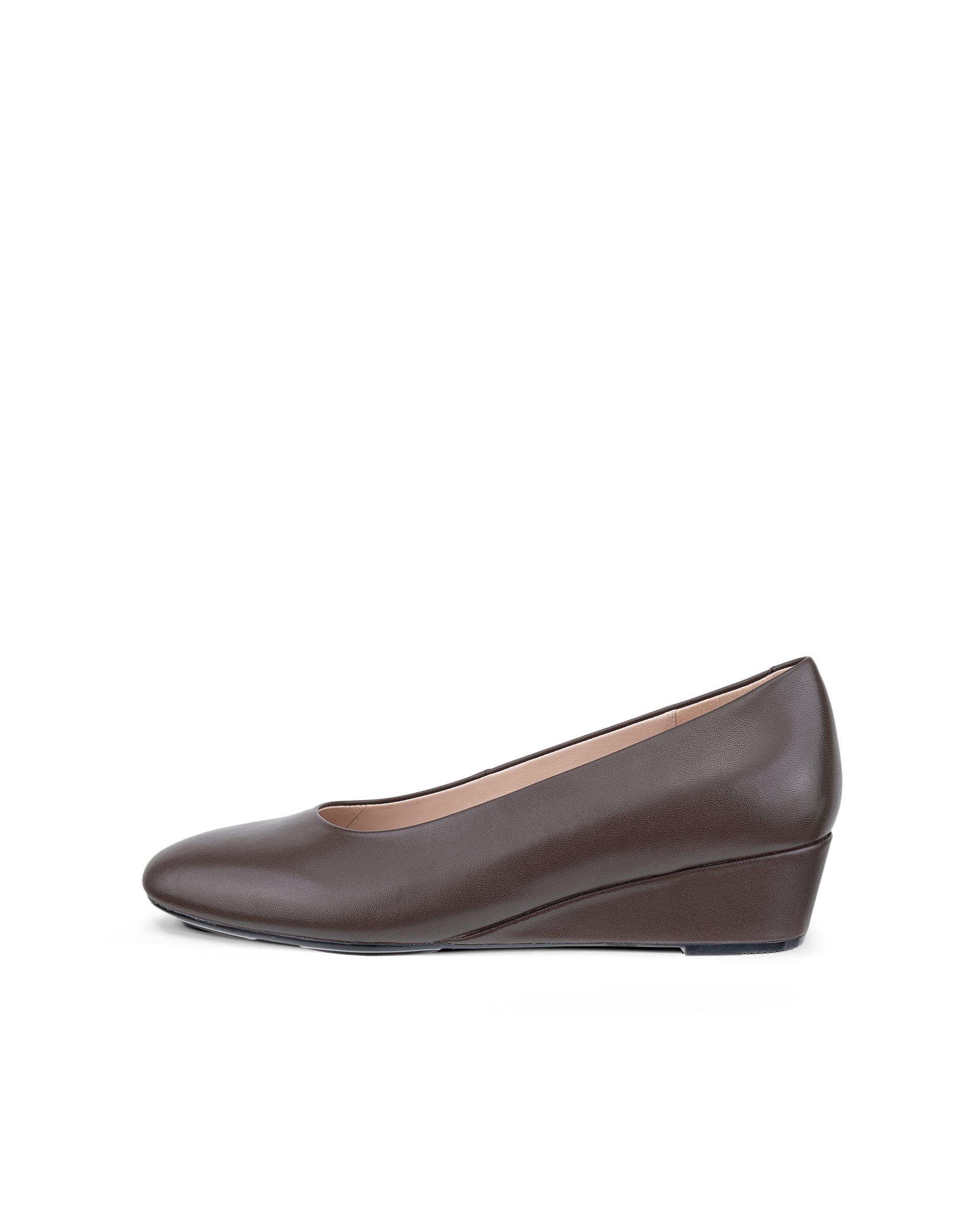 ECCO® ELEVATE WEDGE escarpins en cuir à talon carré pour femme - Brun - Outside