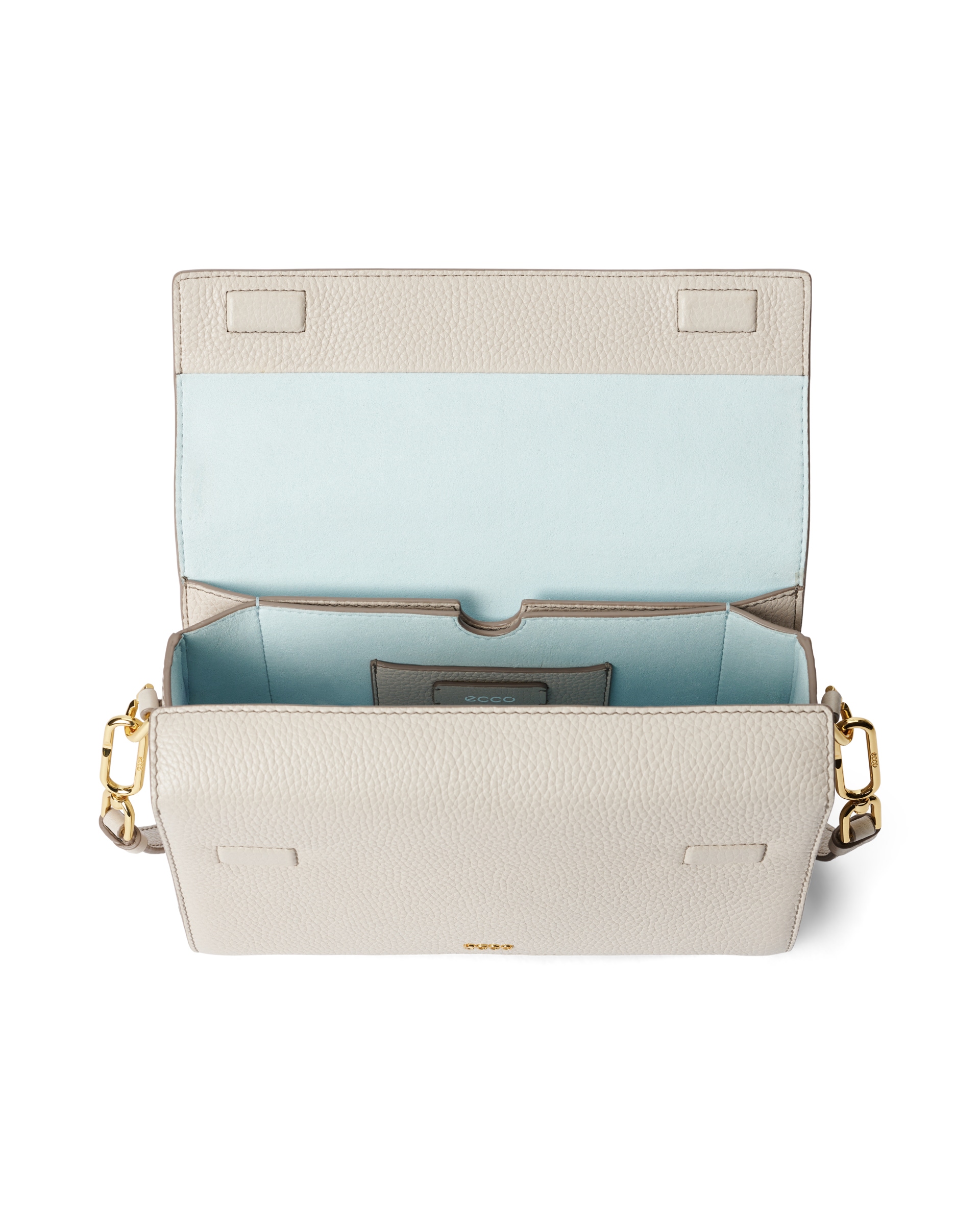 ECCO® Leather Pinch Crossbody Bag | Beige