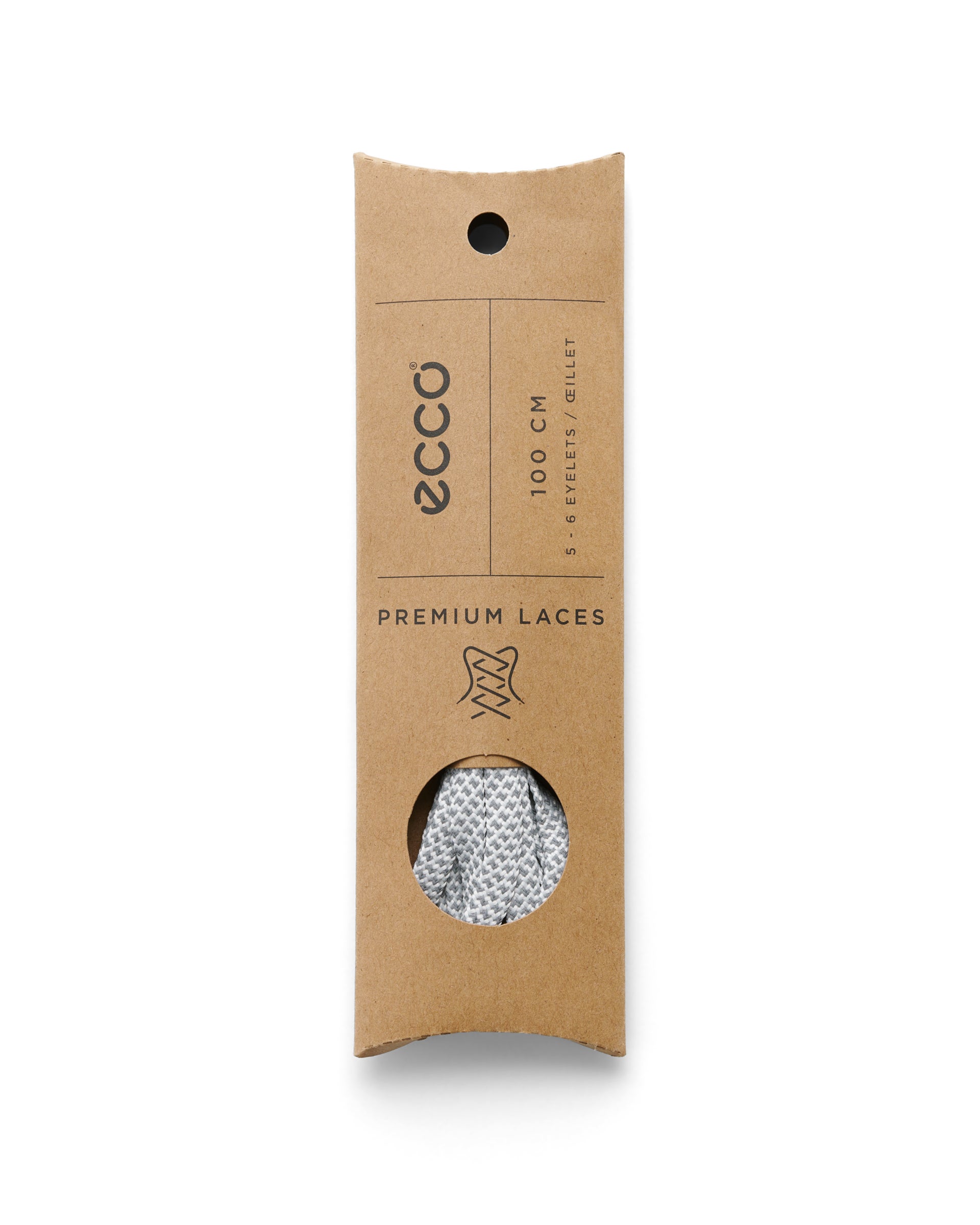 ECCO® Laces ravne vezice - Bijela - Detail-2
