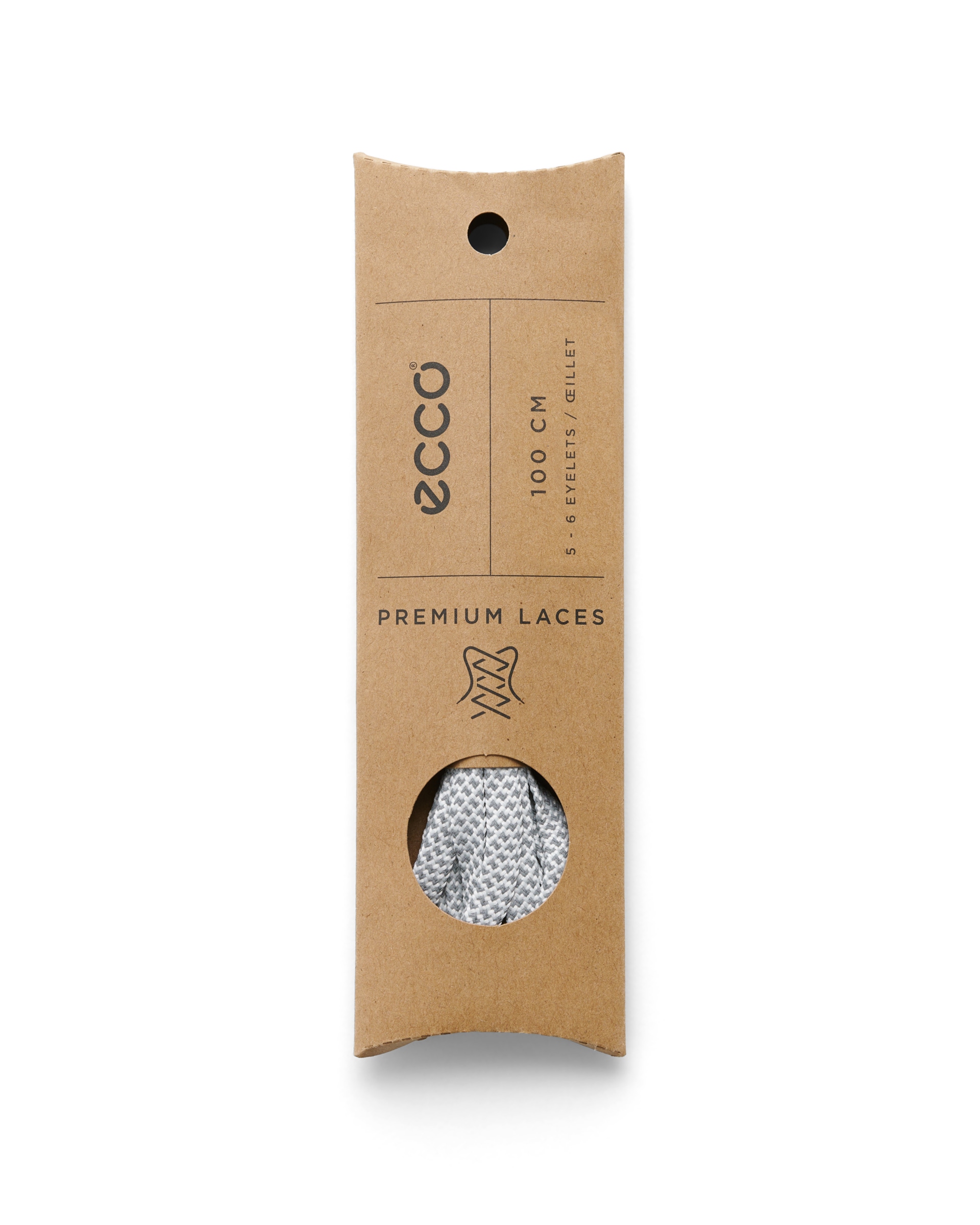 ECCO® Laces lapos cipőfűző - Fehér - Detail-2