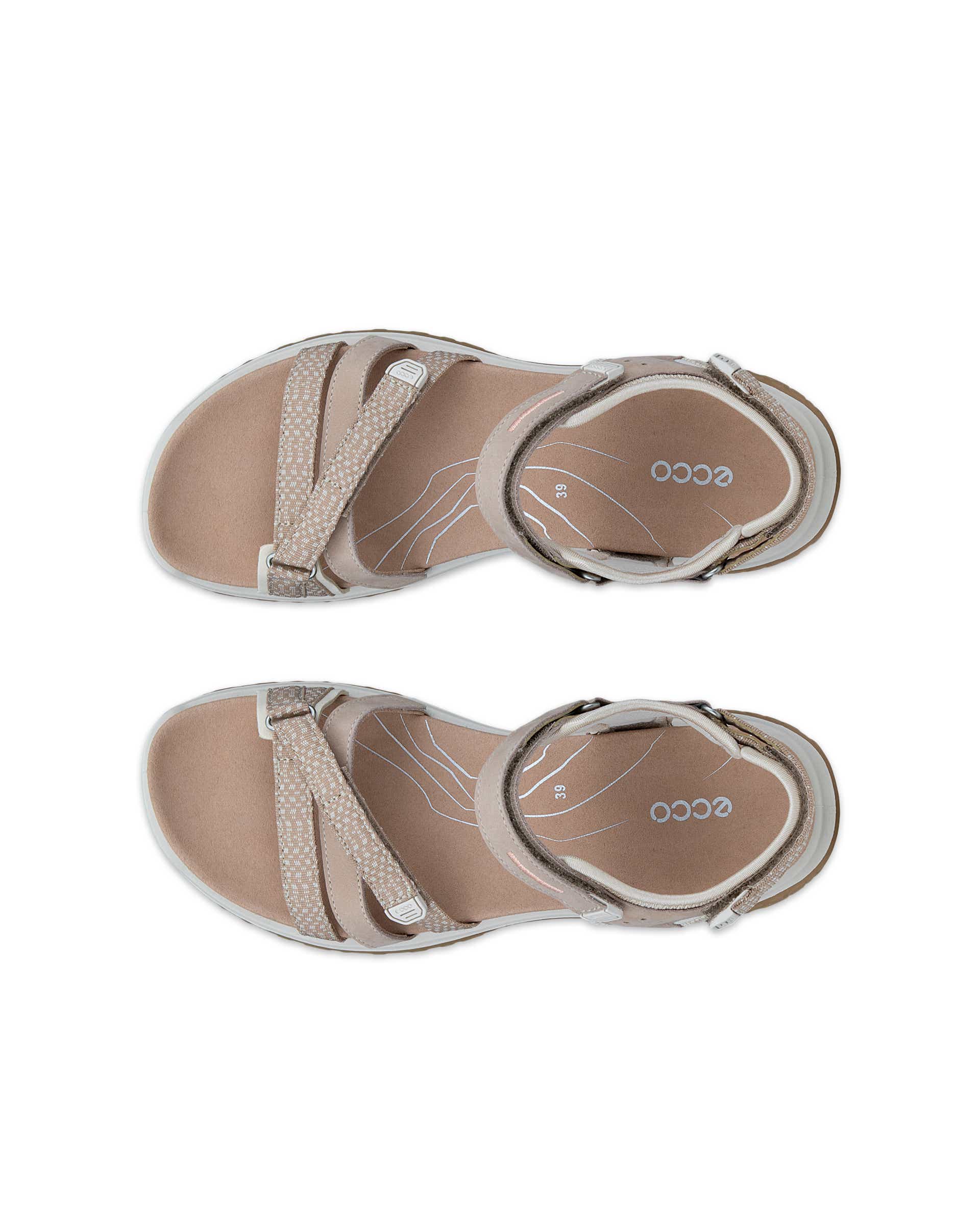 ECCO® Offroad Roam sandale en nubuck deux brides pour femme - Beige - Top left pair