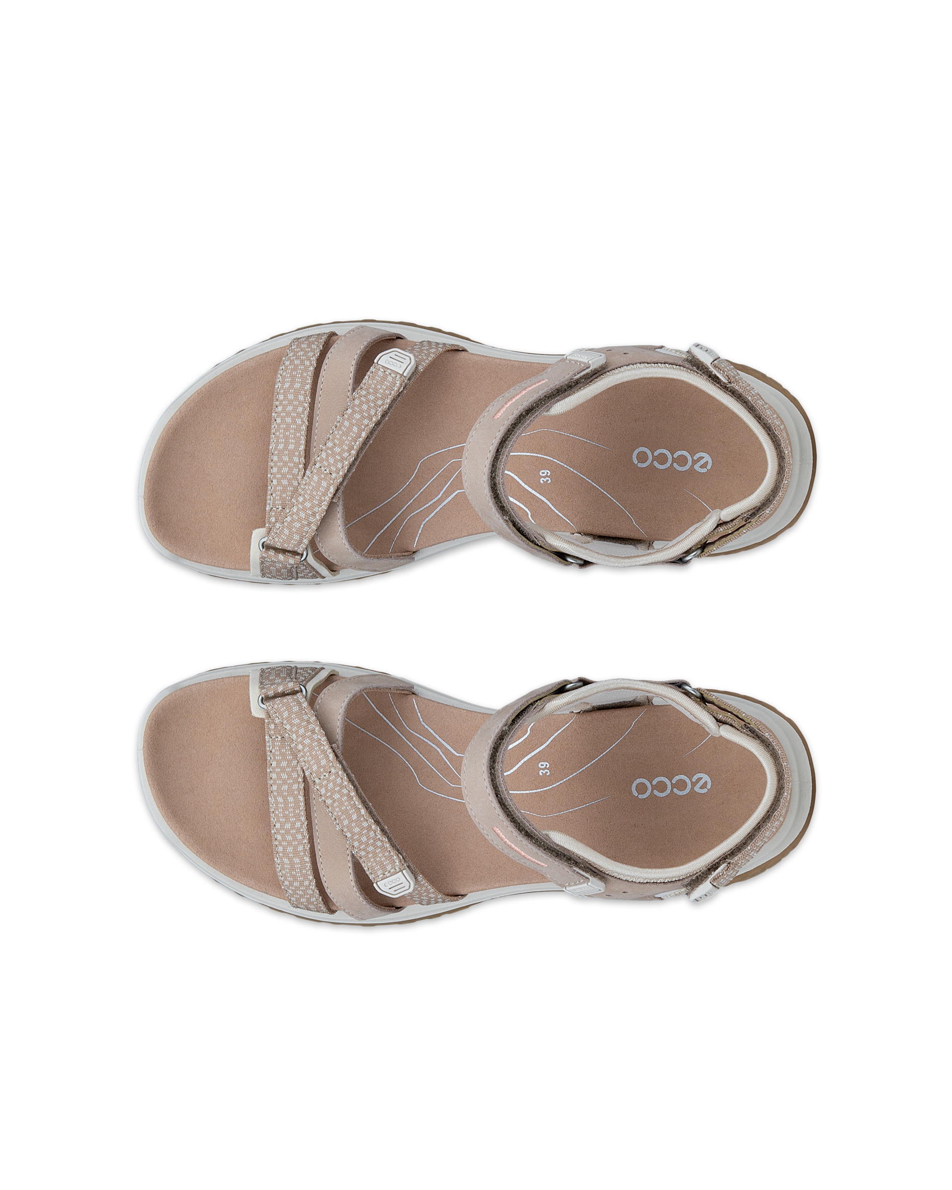 ECCO® Offroad Roam sandale en nubuck deux brides pour femme - Beige - Top left pair