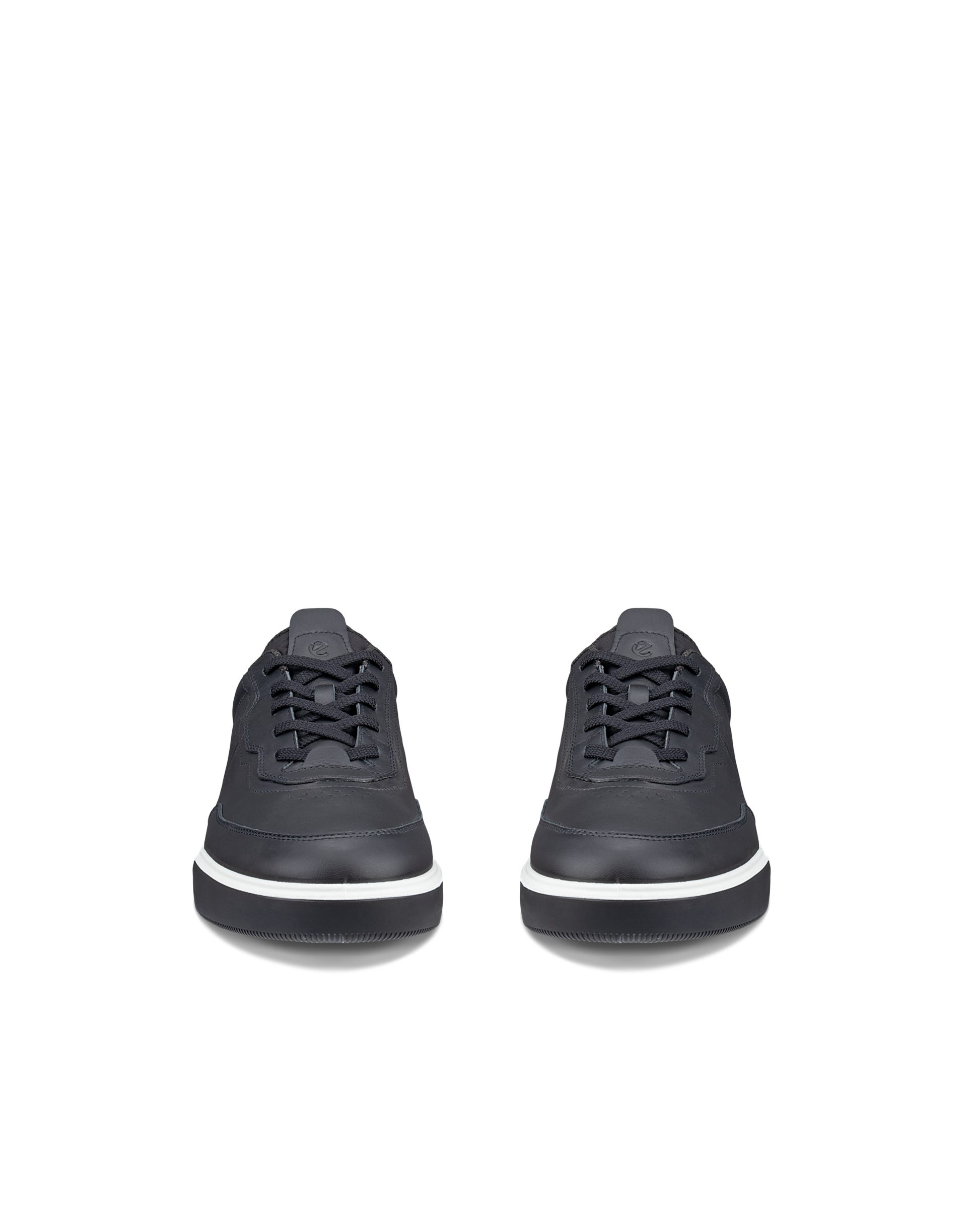 Men's ECCO® STREET COURT Leather Sneaker - Black - Outside