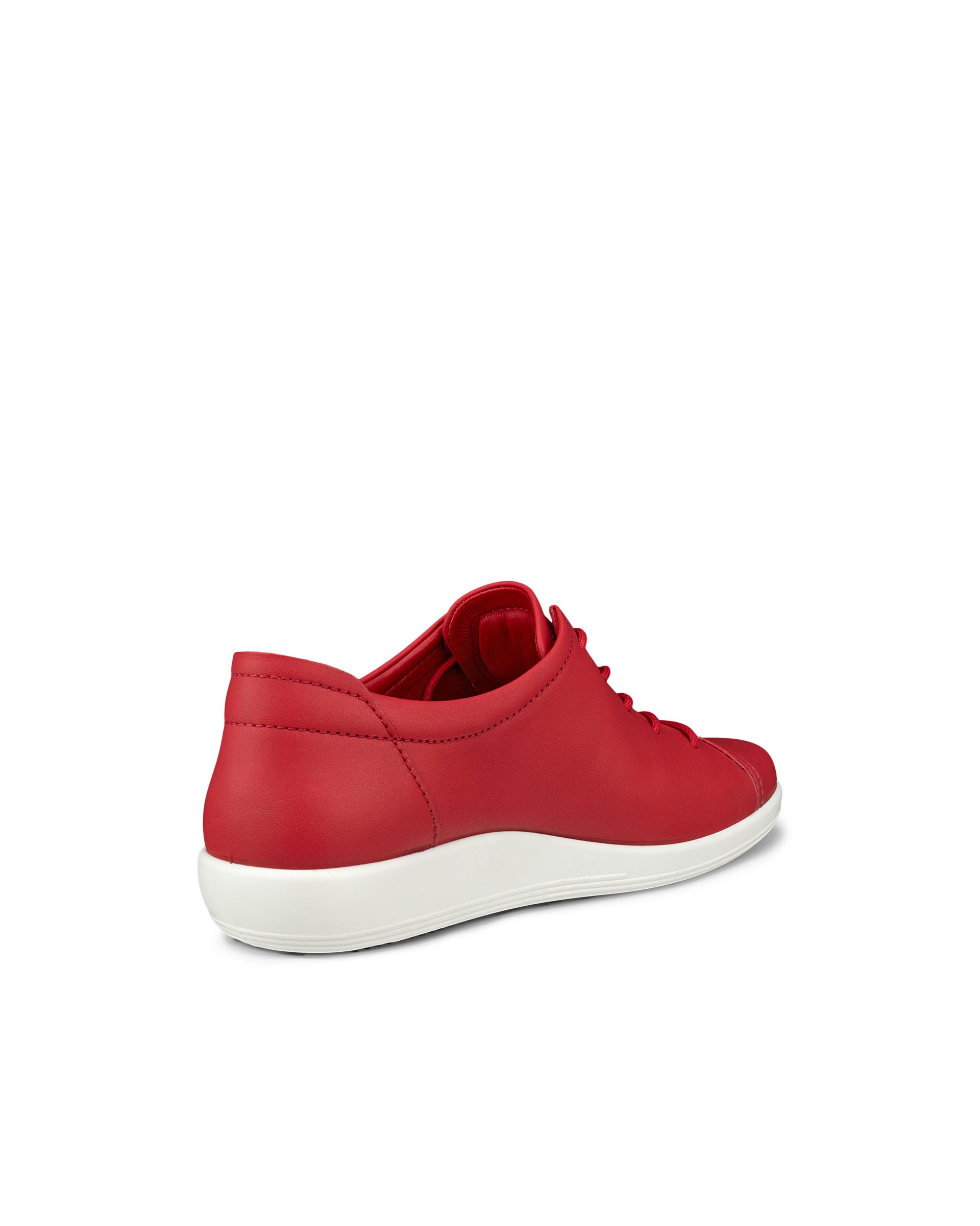 Women's ECCO® Soft 2.0 Leather Walking Shoe - Red - Back