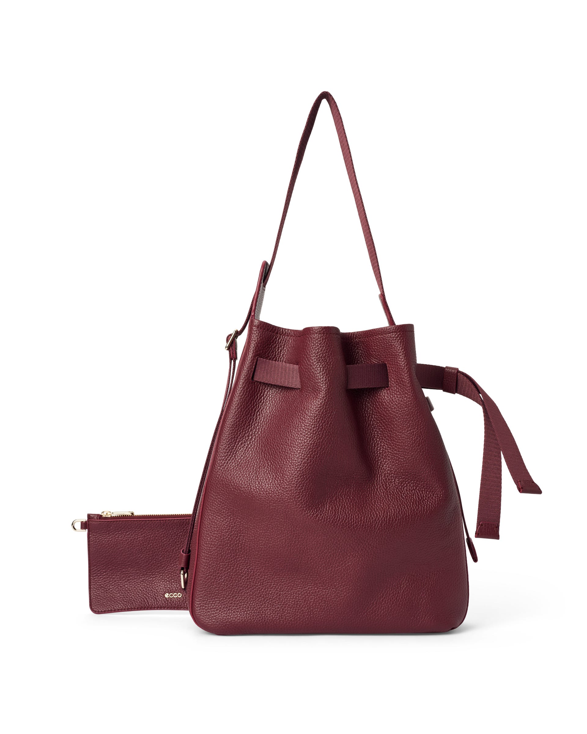 Women's ECCO® SAIL BAG Leather Shoulder Bag - Red - Main