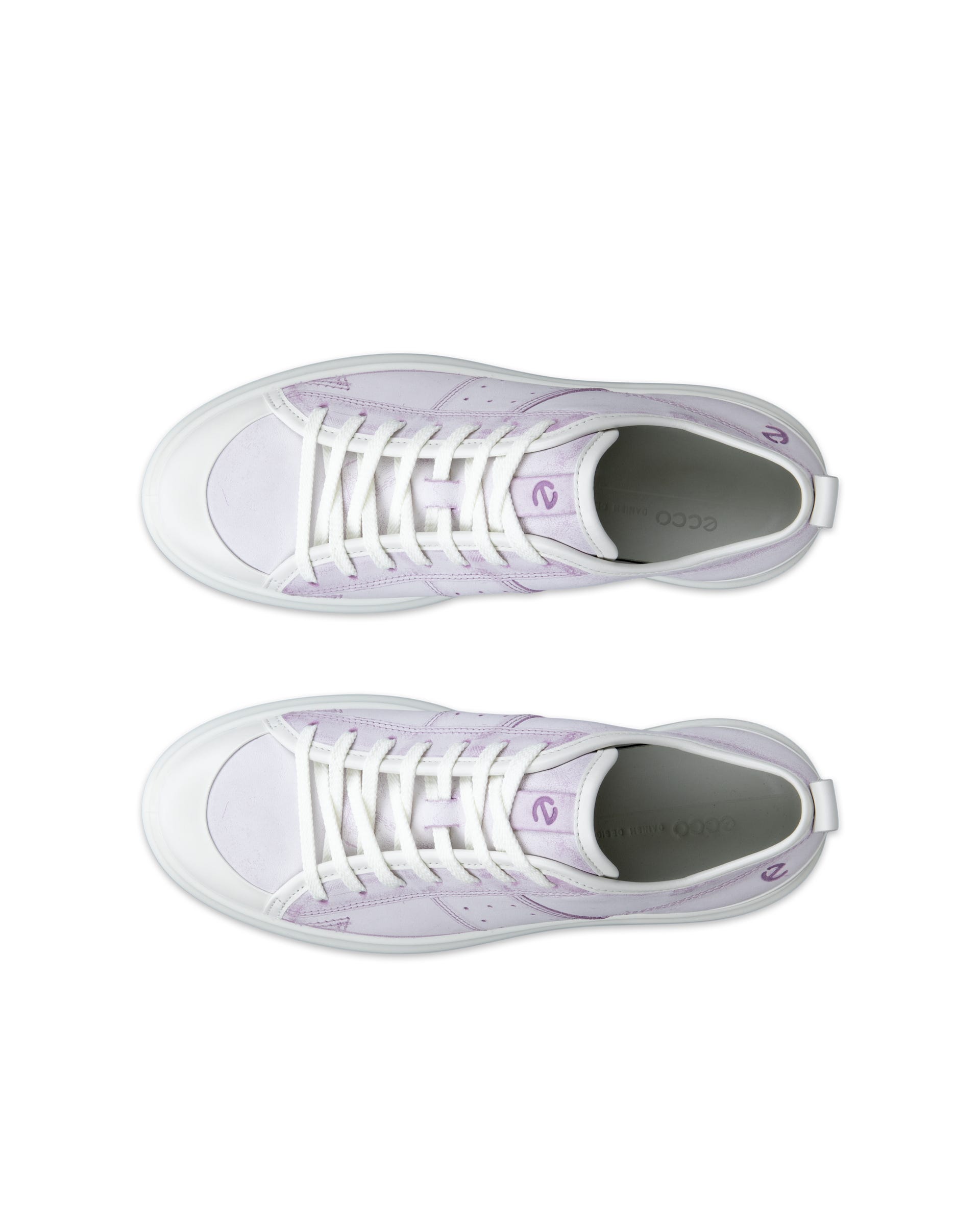 ECCO® Street Ace Damen Ledersneaker - Lila - Top left pair