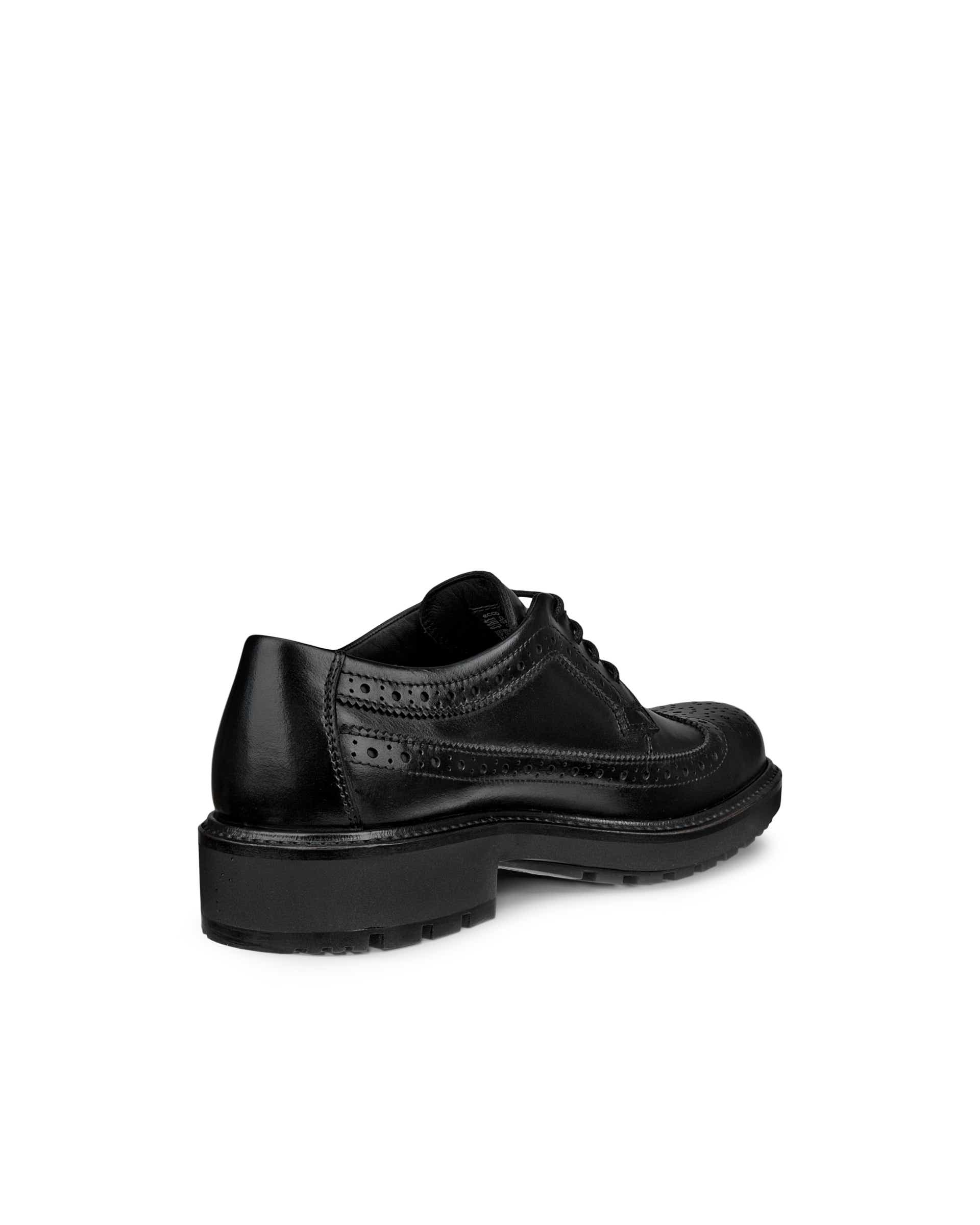 Women's ECCO® Metropole Oslo Leather Derby Shoe - Black - Back
