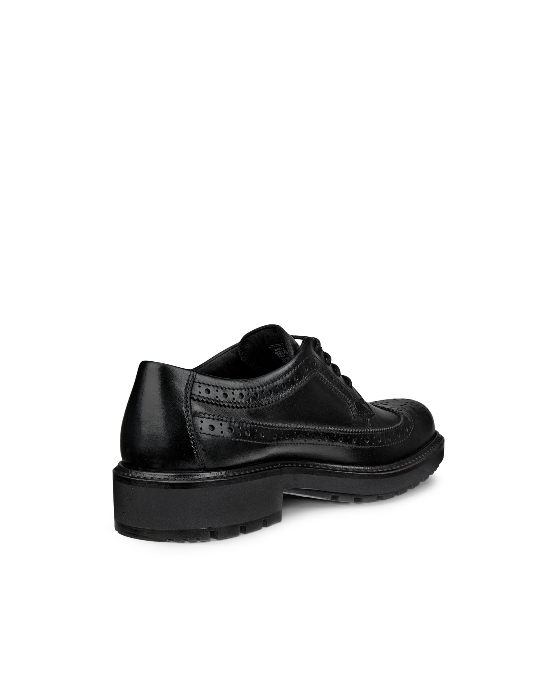 Women's ECCO® Metropole Oslo Leather Derby Shoe - Black - Back