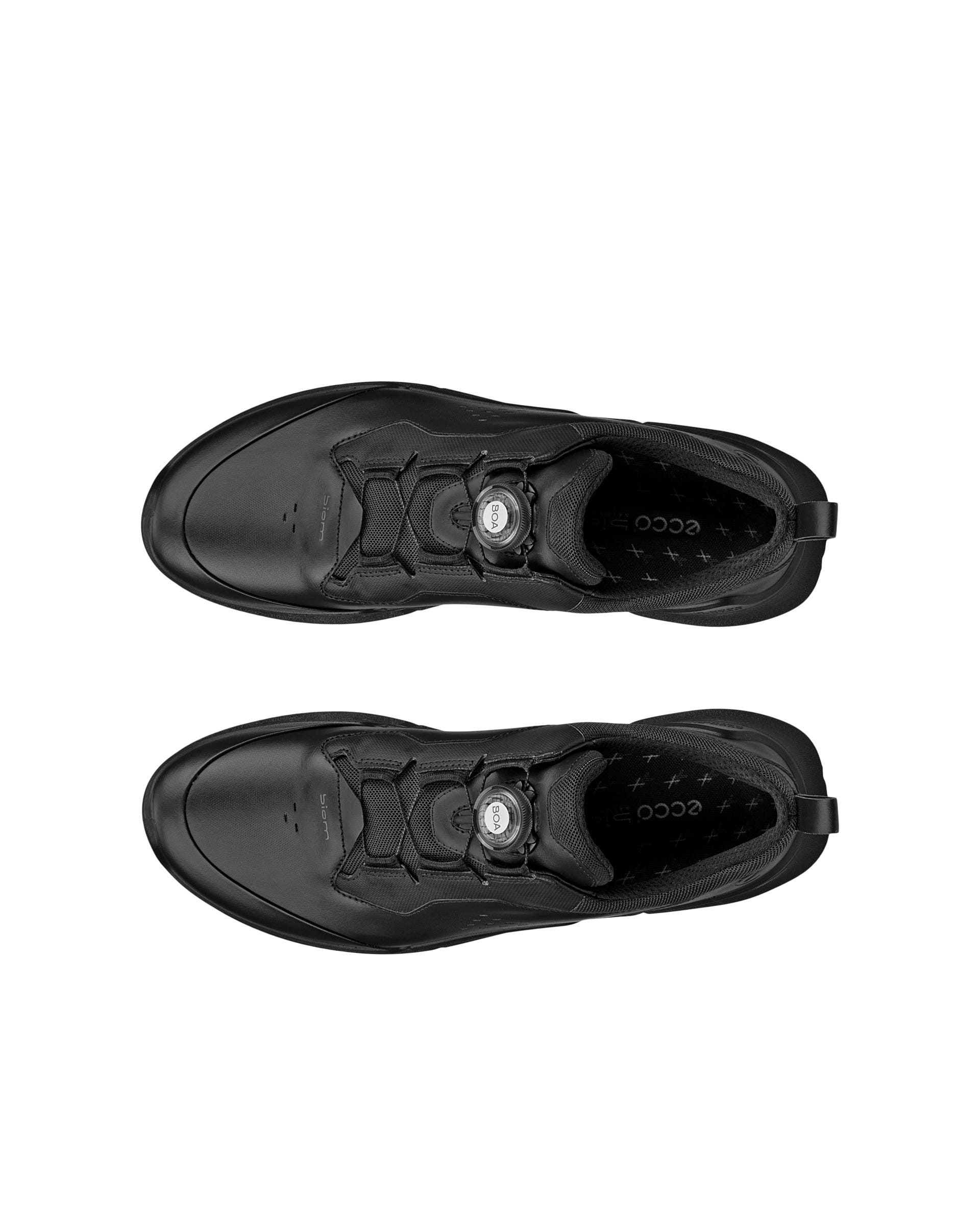 Men's ECCO® Biom 2.2 BOA Leather Sneaker - Black - Top left pair