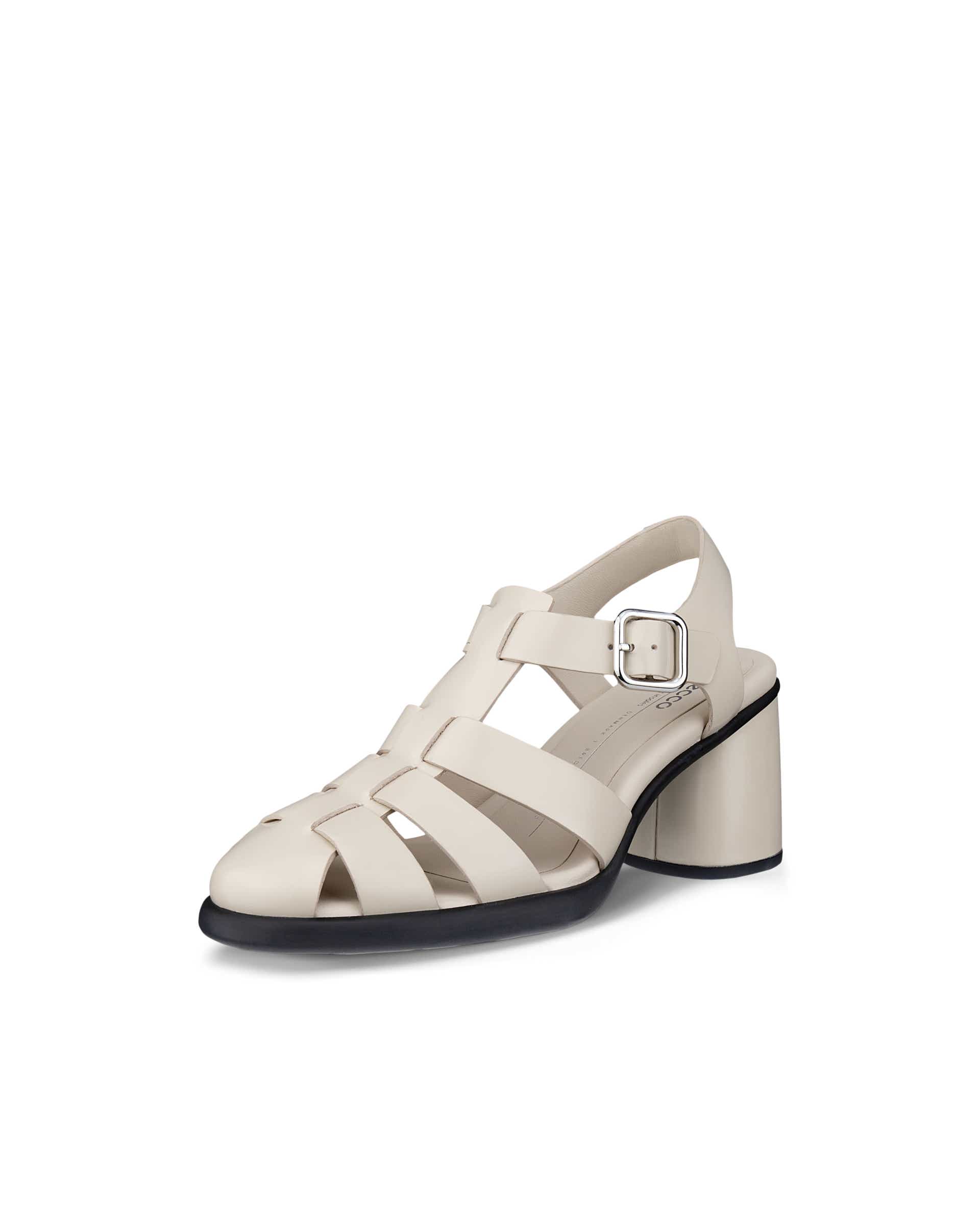 Women's ECCO® Sculpted Lx 55 Leather Fisherman Heeled Sandal - Beige - Main