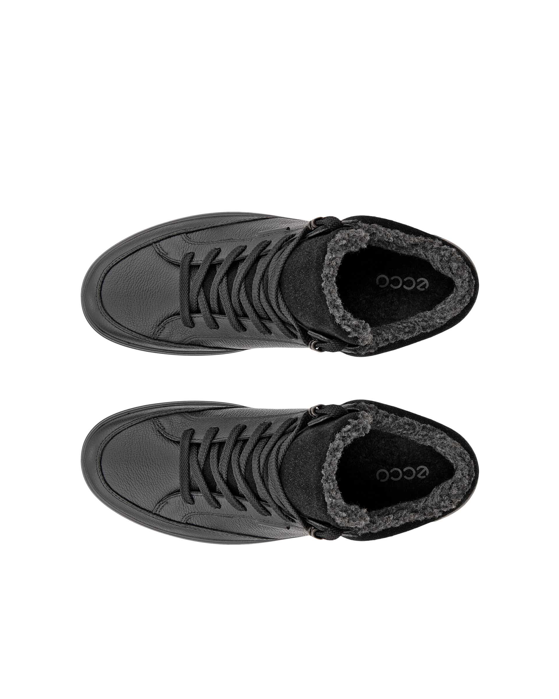 Women's ECCO® Soft 7 Tred Nubuck Gore-Tex Mid-Cut Boot - Black - Top left pair