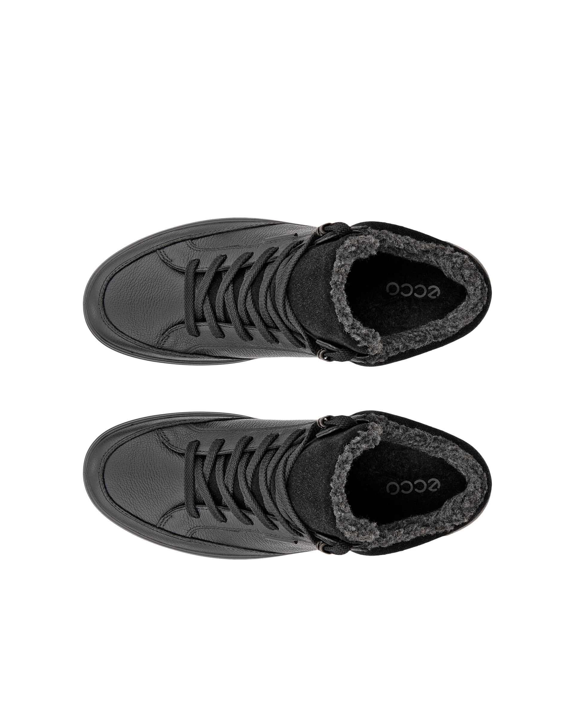 Women's ECCO® Soft 7 Tred Nubuck Gore-Tex Mid-Cut Boot - Black - Top left pair