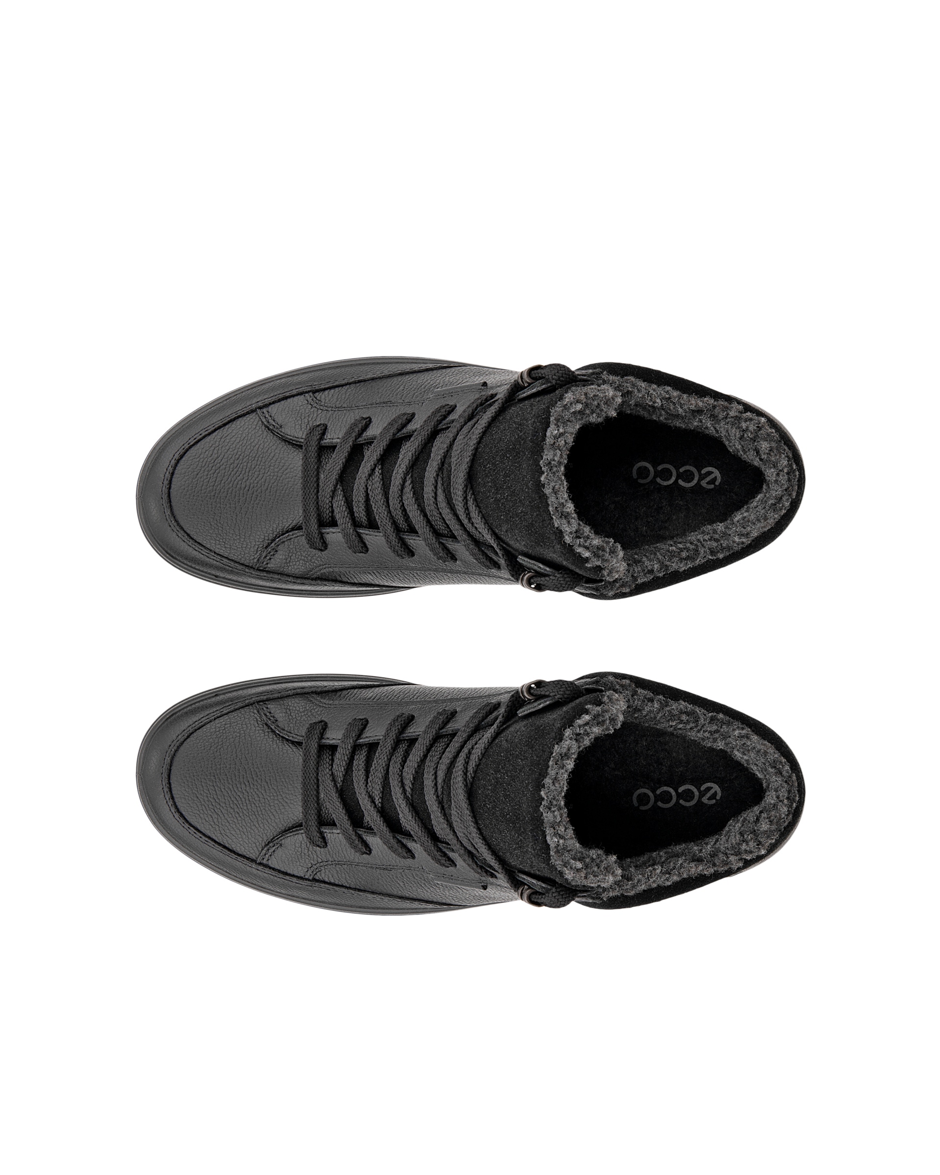 Women's ECCO® Soft 7 Tred Nubuck Gore-Tex Mid-Cut Boot - Black - Top left pair