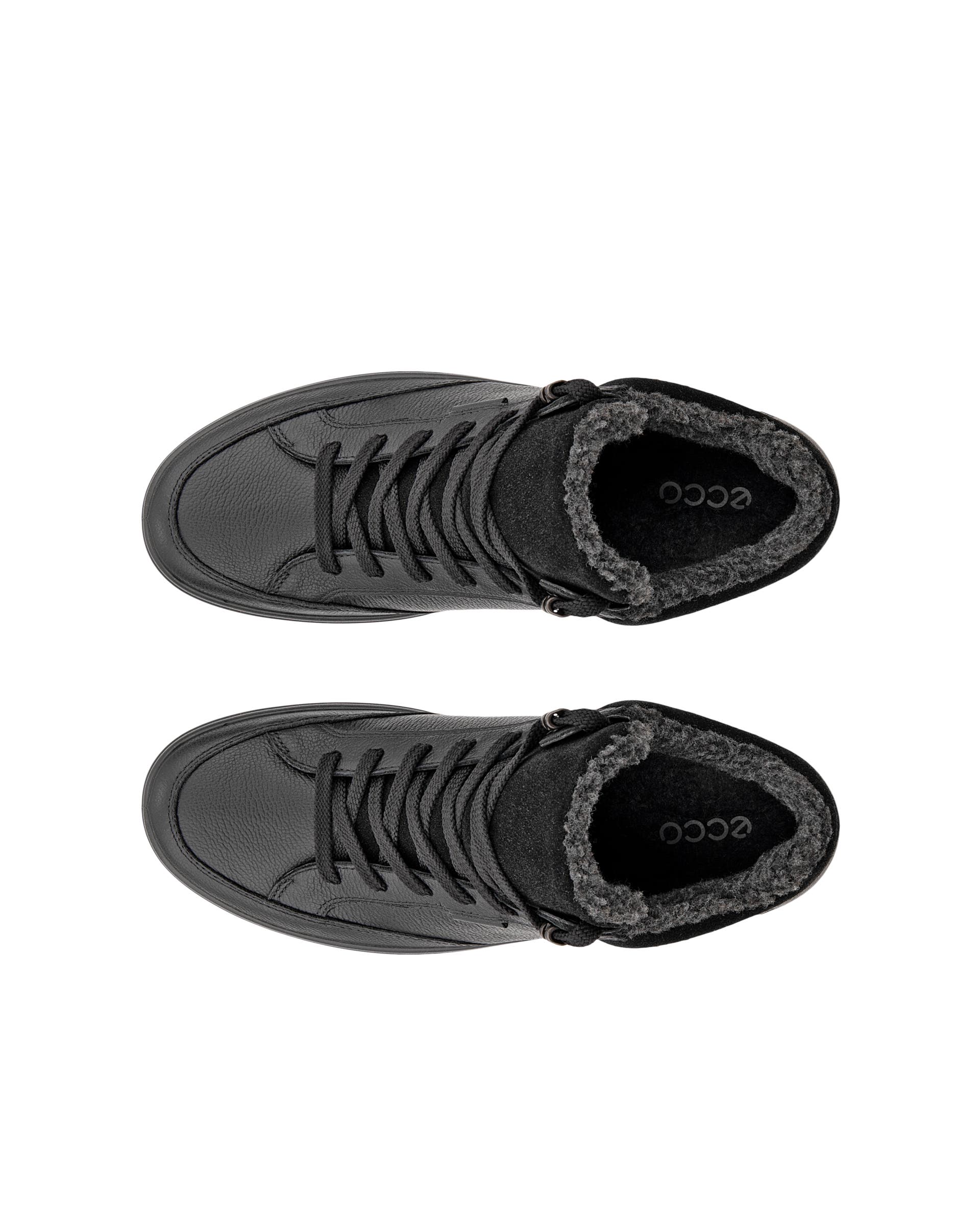 ECCO® Soft 7 Tred ženske srednje čizme od nubuka Gore-Tex - Crna - Top left pair