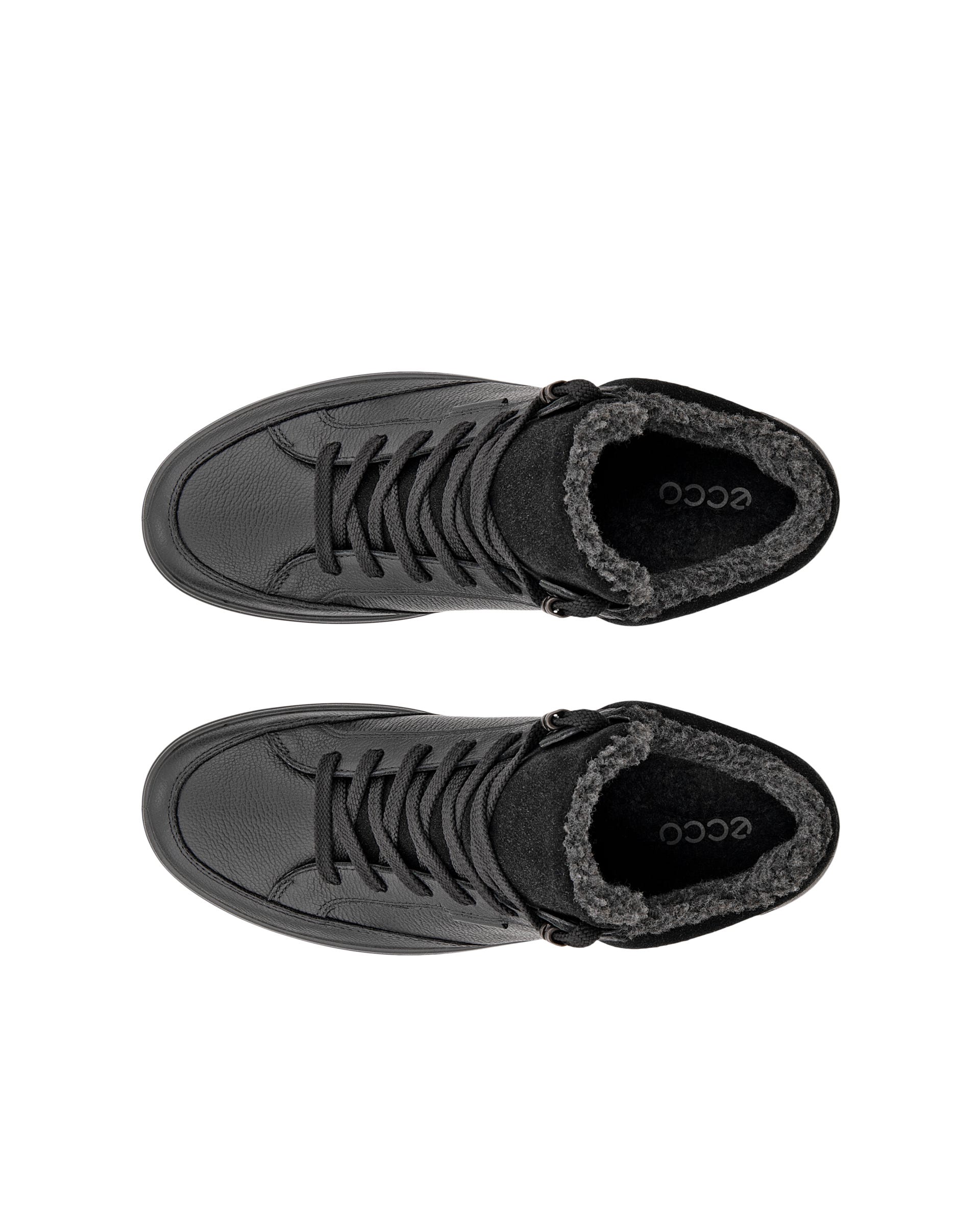 ECCO® Soft 7 Tred ženske srednje čizme od nubuka Gore-Tex - Crna - Top left pair