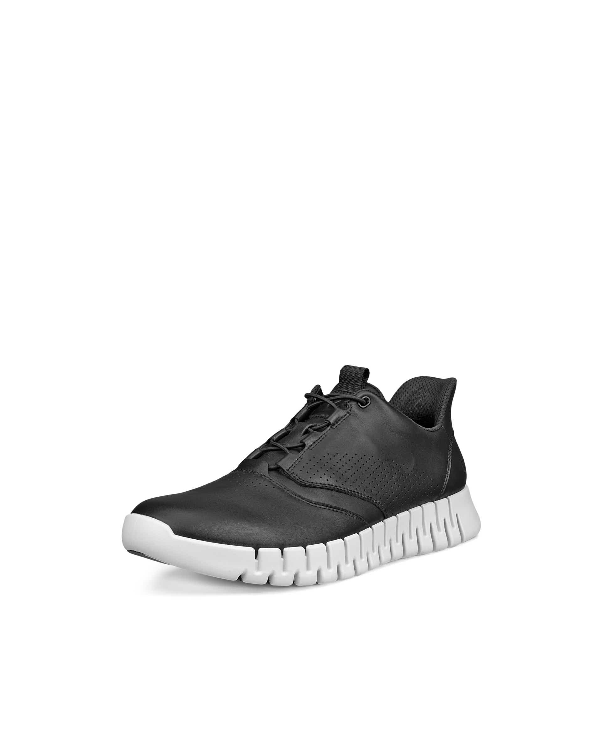 ECCO® GRUUV sneakers i læder til herrer - Sort - Main