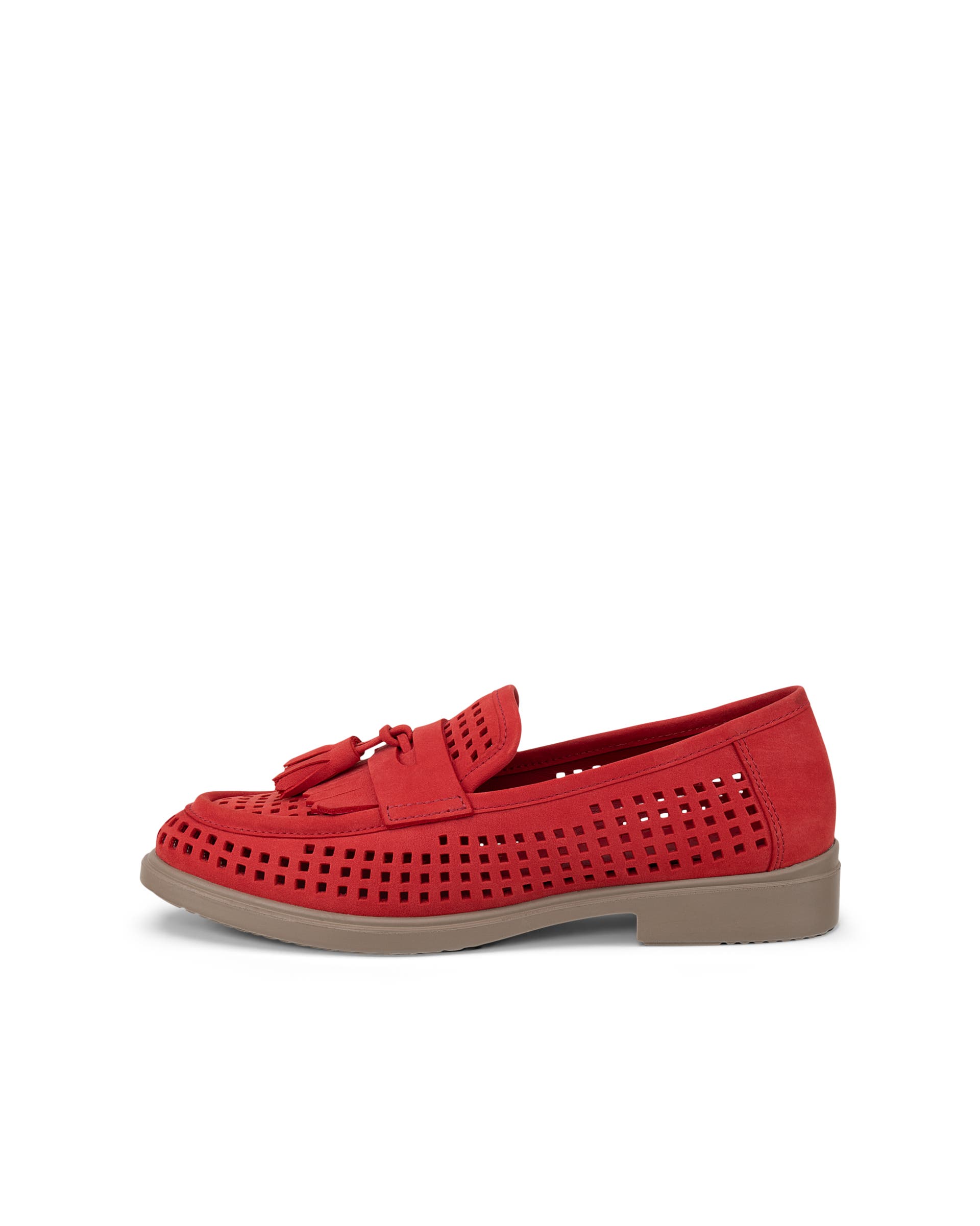 Women's ECCO® Dress Classic 15 Nubuck Loafer - Red - Outside