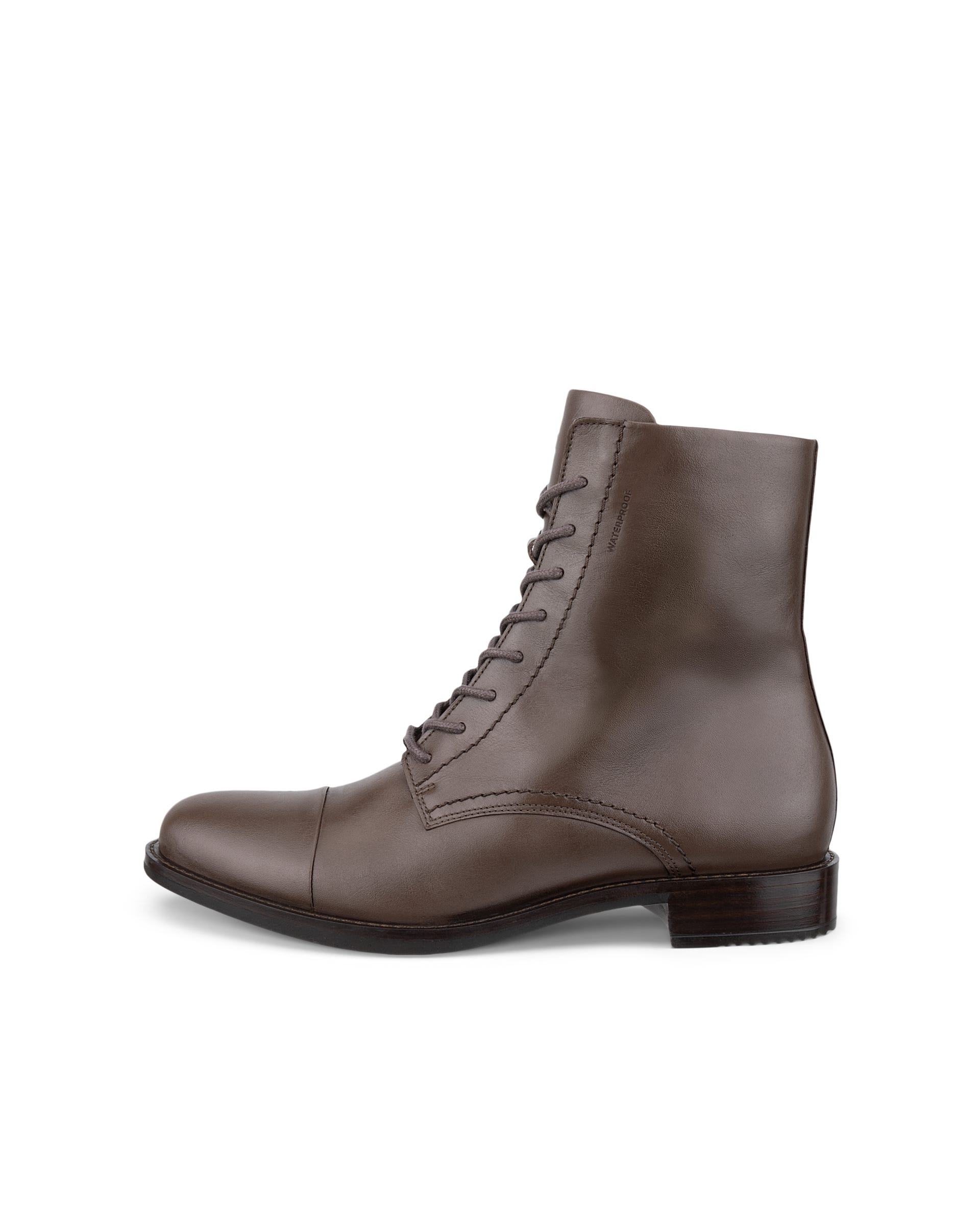 Women's ECCO® SARTORELLE 25 Leather Waterproof Lace-Up Boot - Brown - Outside