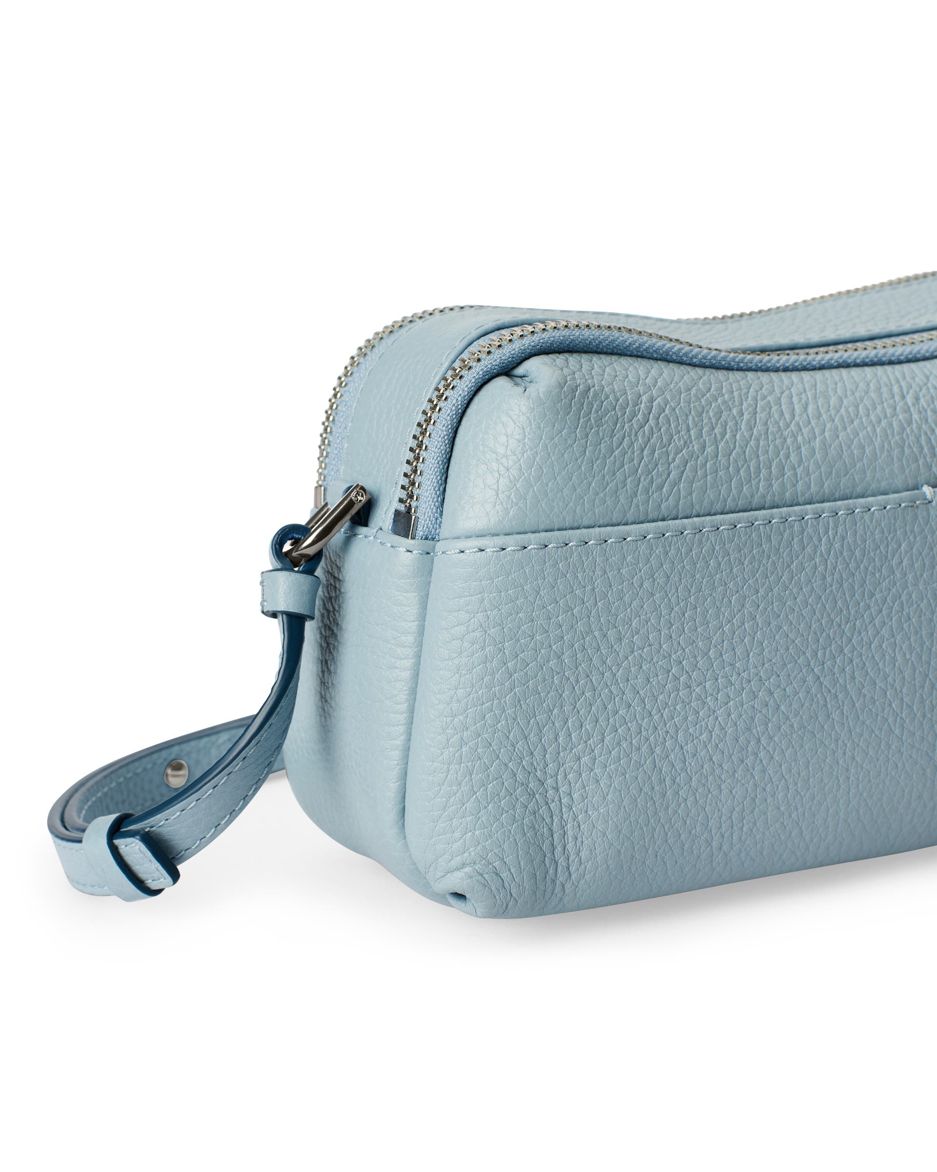 Mala para câmara couro ECCO® CAMERA BAG CURVE - Azul - Detail-1