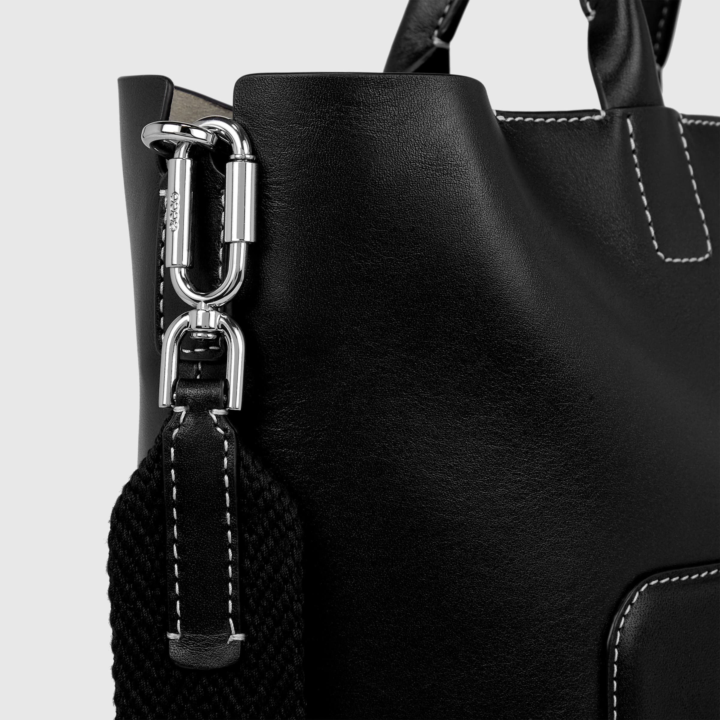 ECCO® E Leather Tote Bag - Black - Detail-1