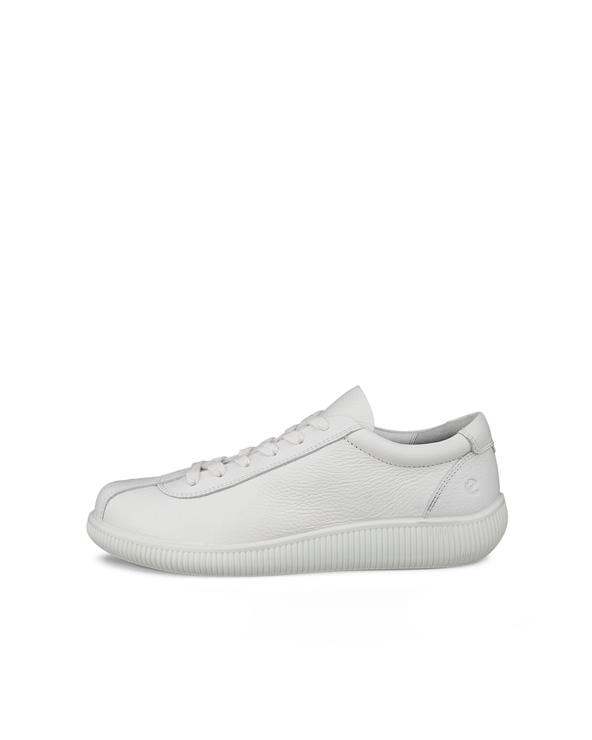 Women's ECCO® Soft Zero Leather Sneaker - White - Outside