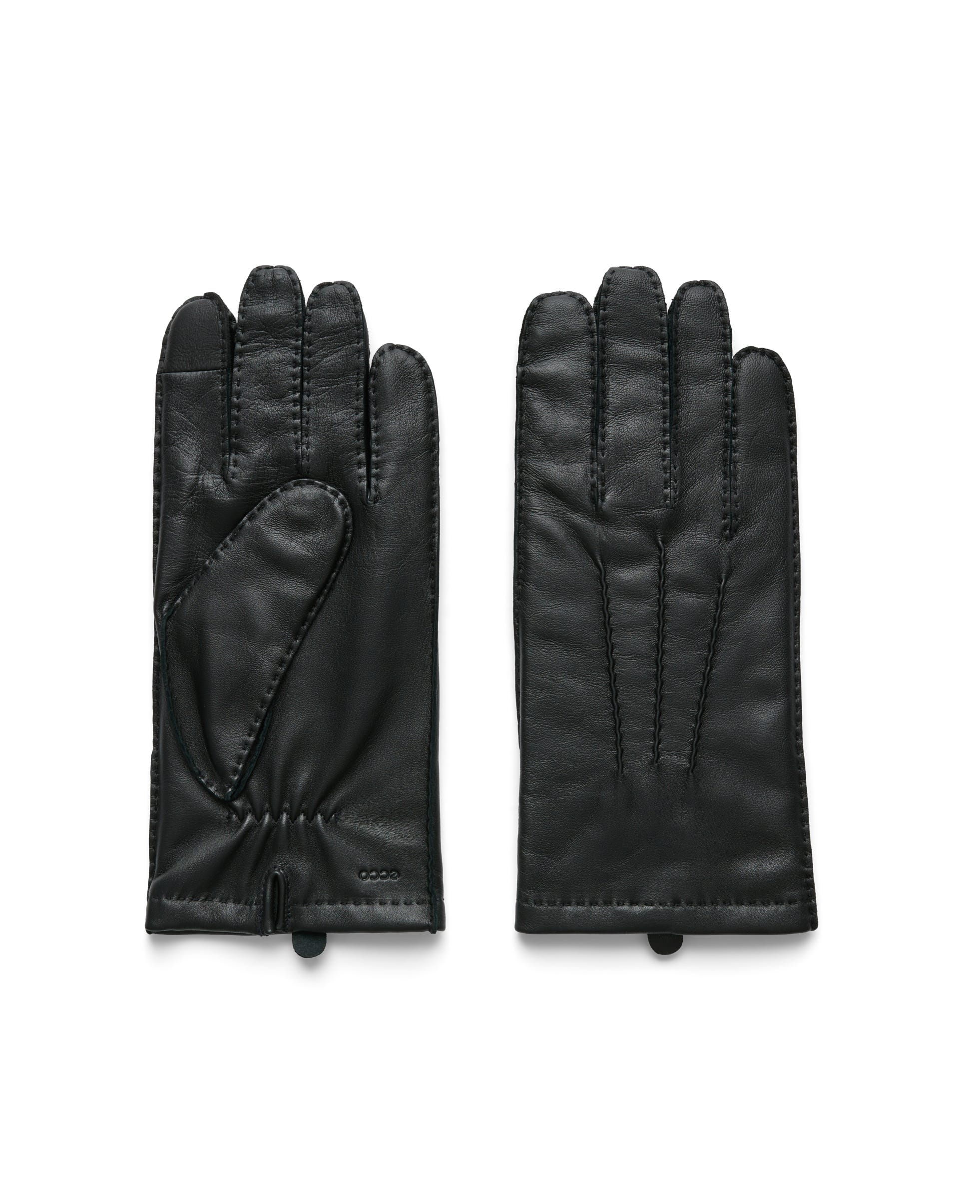 Men's ECCO® Leather Gloves - Black - Main